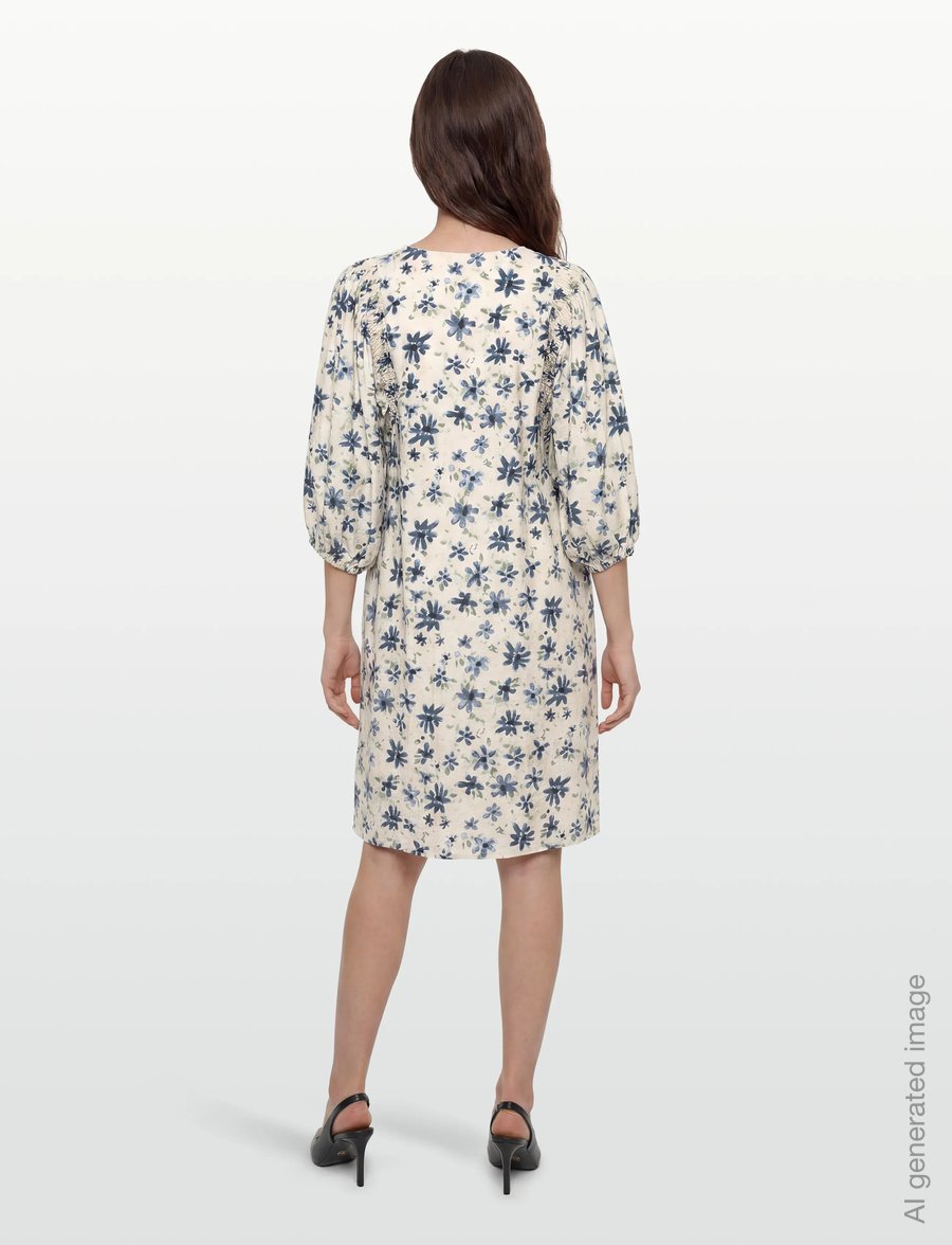 FREE/QUENT - FQJOVI-DRESS - sommerkleider - moonbeam w. vintage indigo - 4