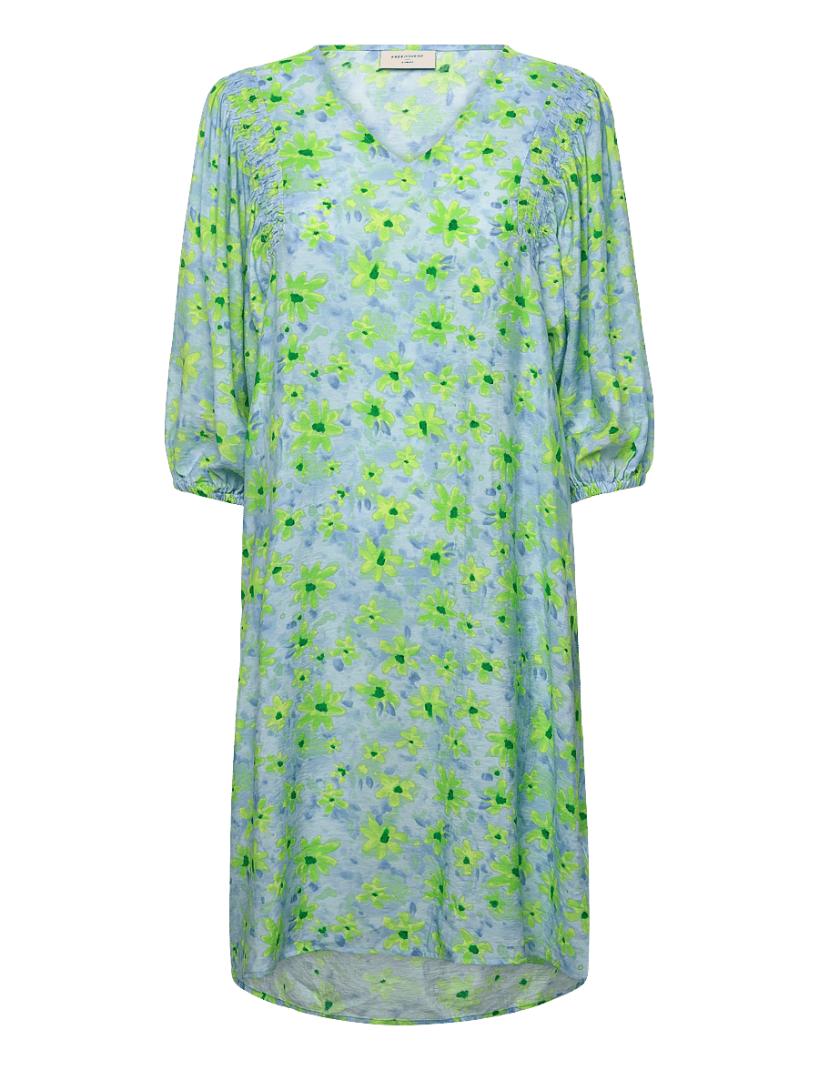 FREE/QUENT - FQJOVI-DRESS - sommerkjoler - blue bell w. sharp green - 1