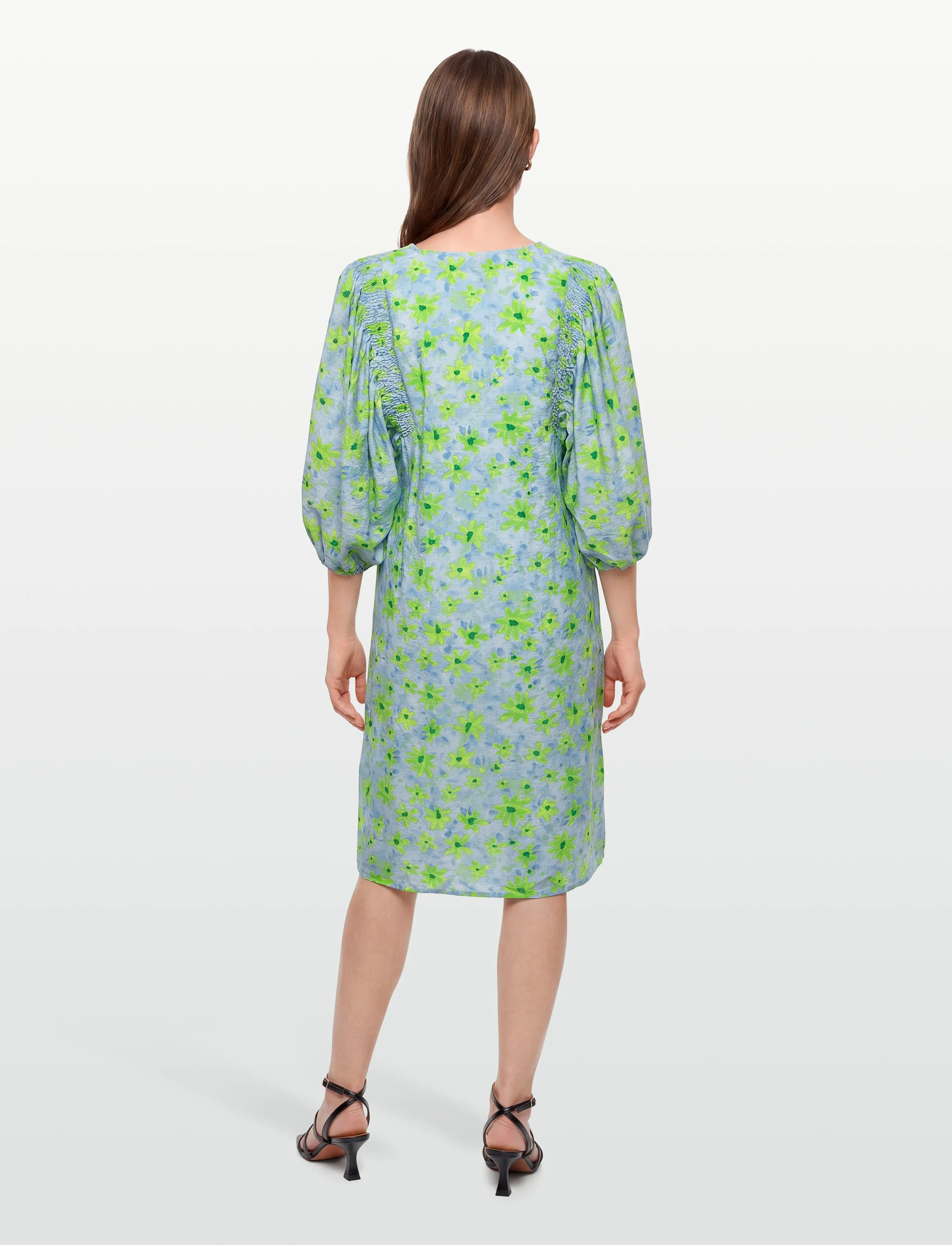 FREE/QUENT - FQJOVI-DRESS - laveste priser - blue bell w. sharp green - 4
