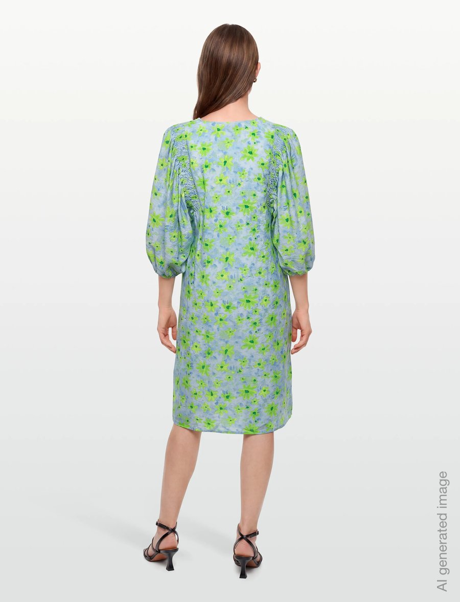 FREE/QUENT - FQJOVI-DRESS - sommerkjoler - blue bell w. sharp green - 4
