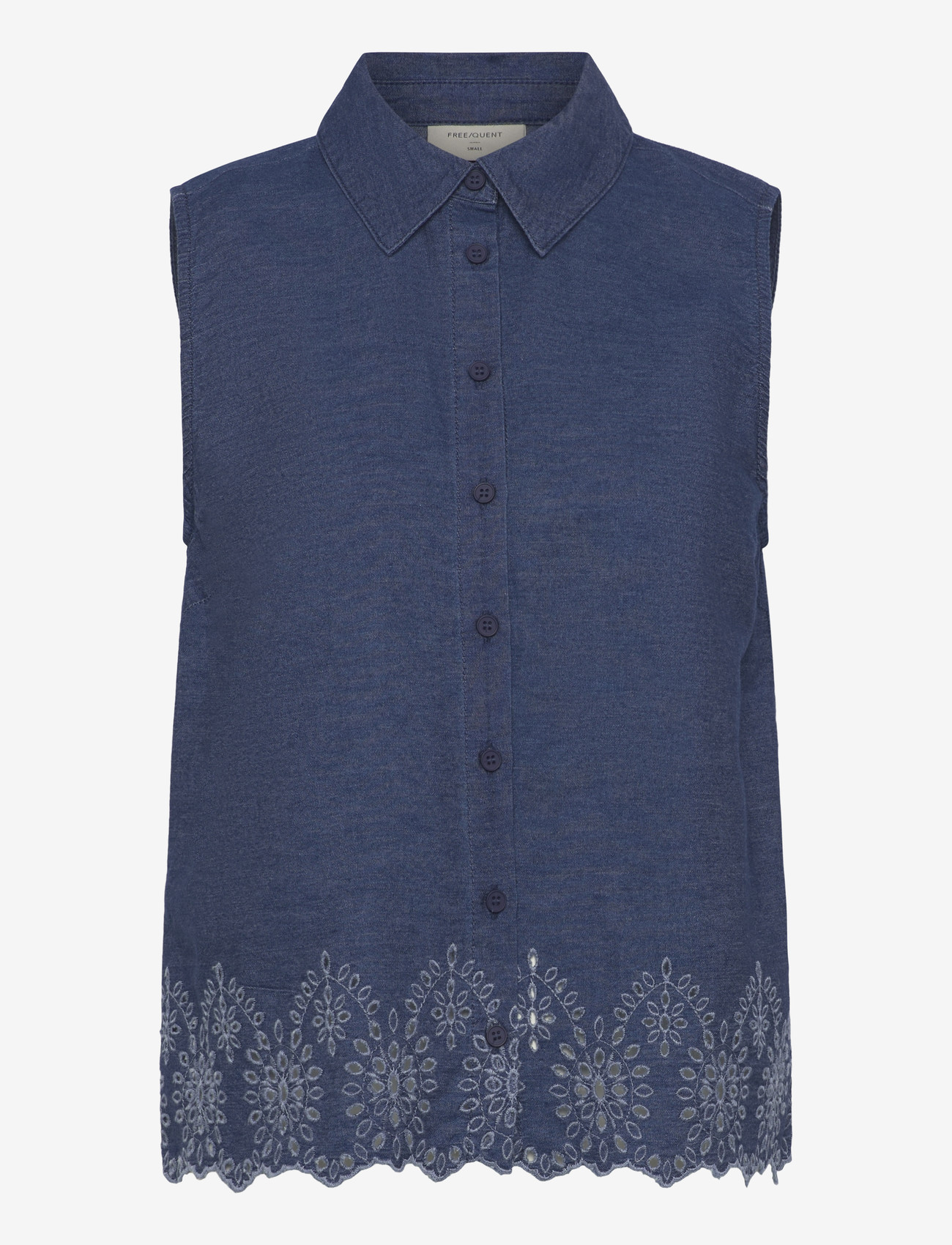 FREE/QUENT - FQLINDA-BLOUSE - Ärmellose blusen - dark blue denim - 1