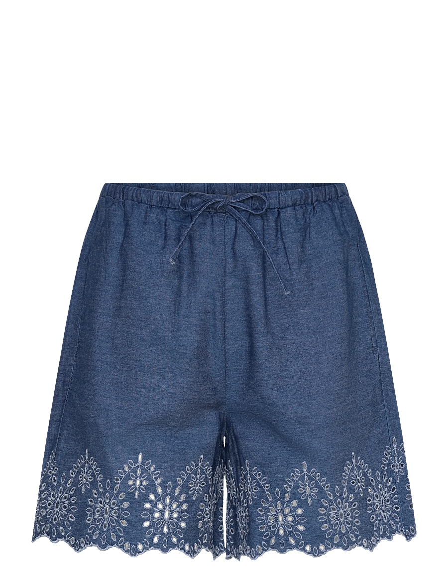 FREE/QUENT - FQLINDA-SHORTS - lühikesed teksapüksid - dark blue denim - 1