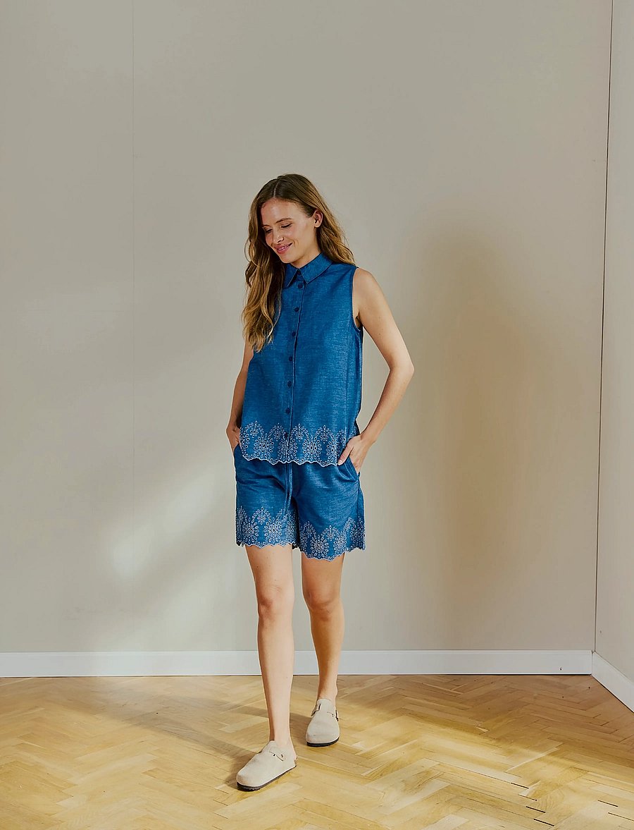 FREE/QUENT - FQLINDA-SHORTS - lühikesed teksapüksid - dark blue denim - 0