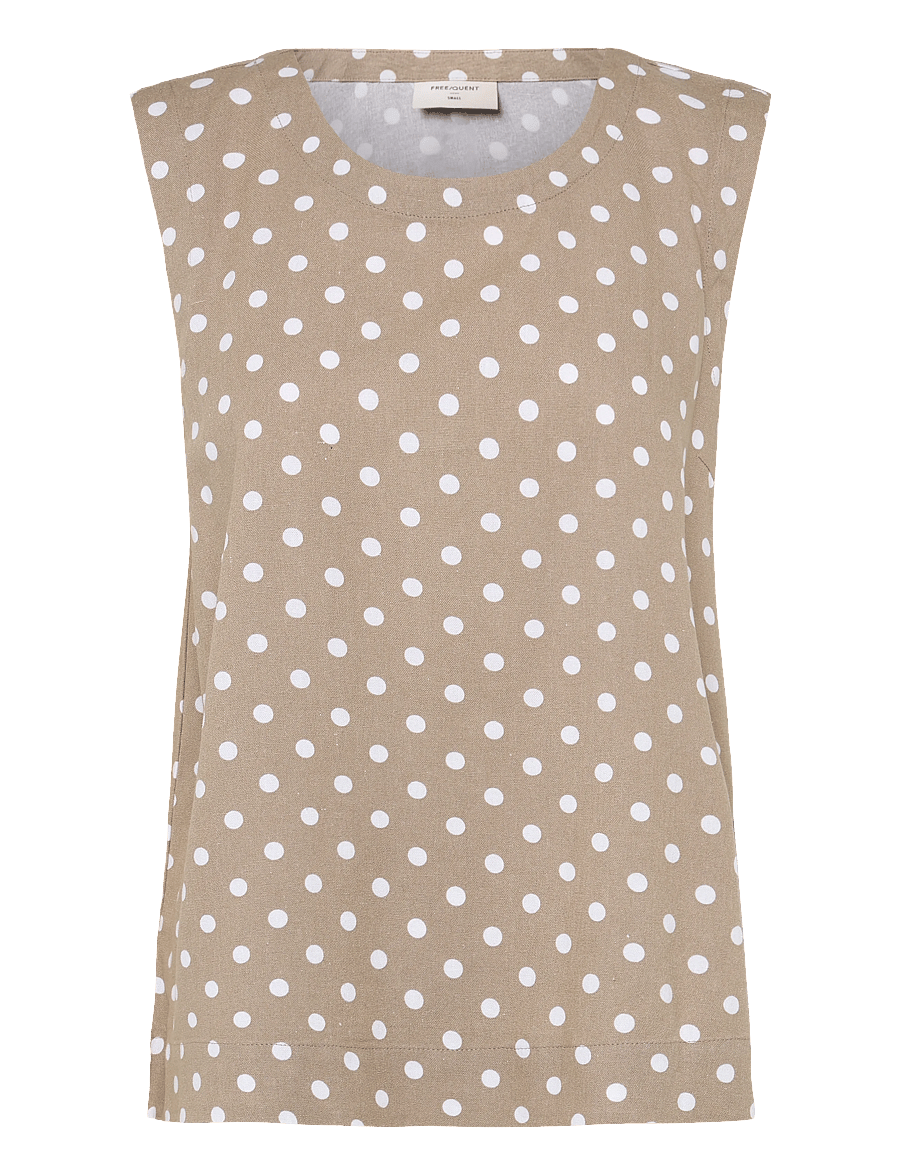 FREE/QUENT - FQLAVISCO-TOP - Ärmellose blusen - silver mink w. brilliant white - 0
