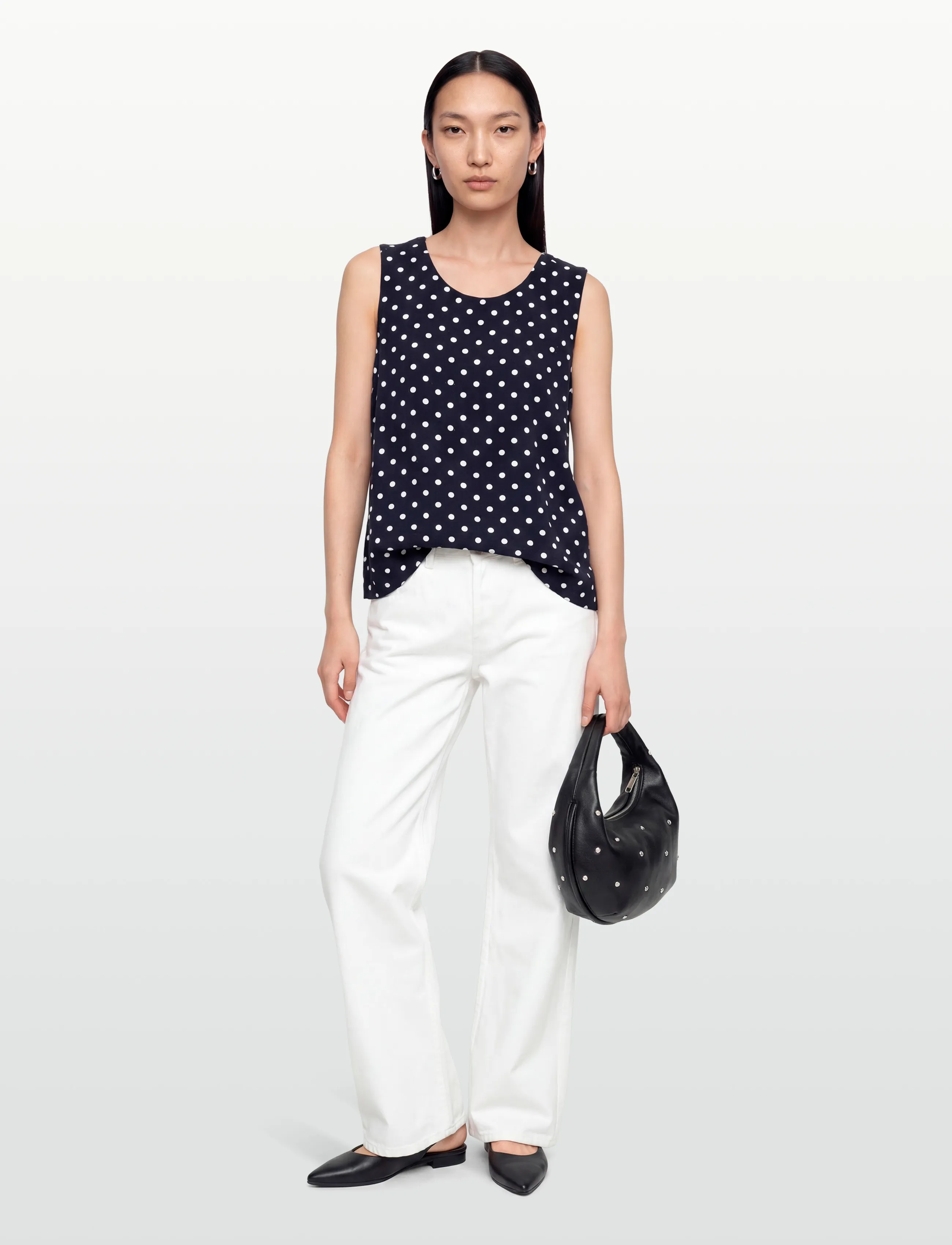 FREE/QUENT - FQLAVISCO-TOP - Ärmellose blusen - navy blazer w. brilliant white - 0