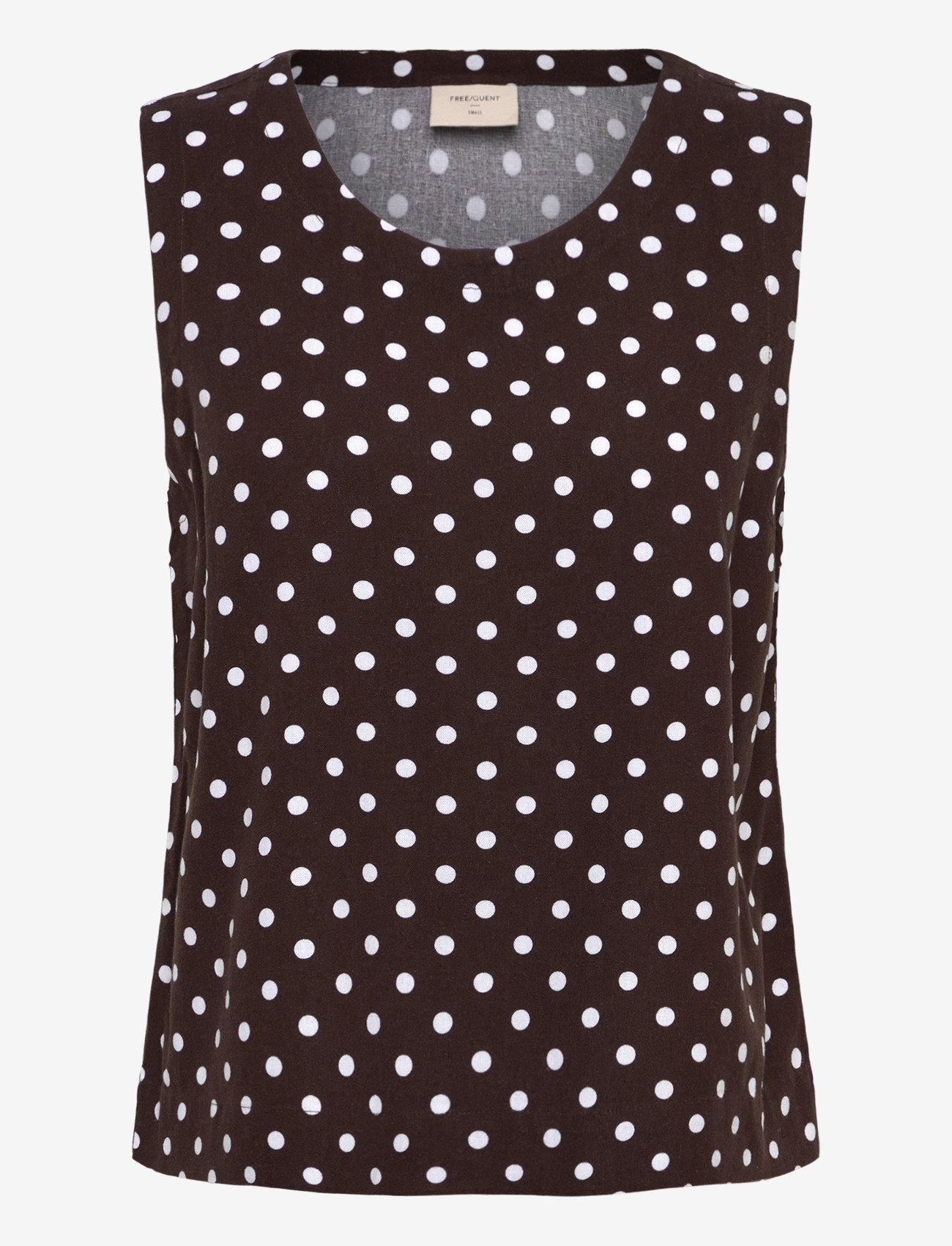 FREE/QUENT - FQLAVISCO-TOP - sleeveless blouses - coffee bean w. brilliant white - 1