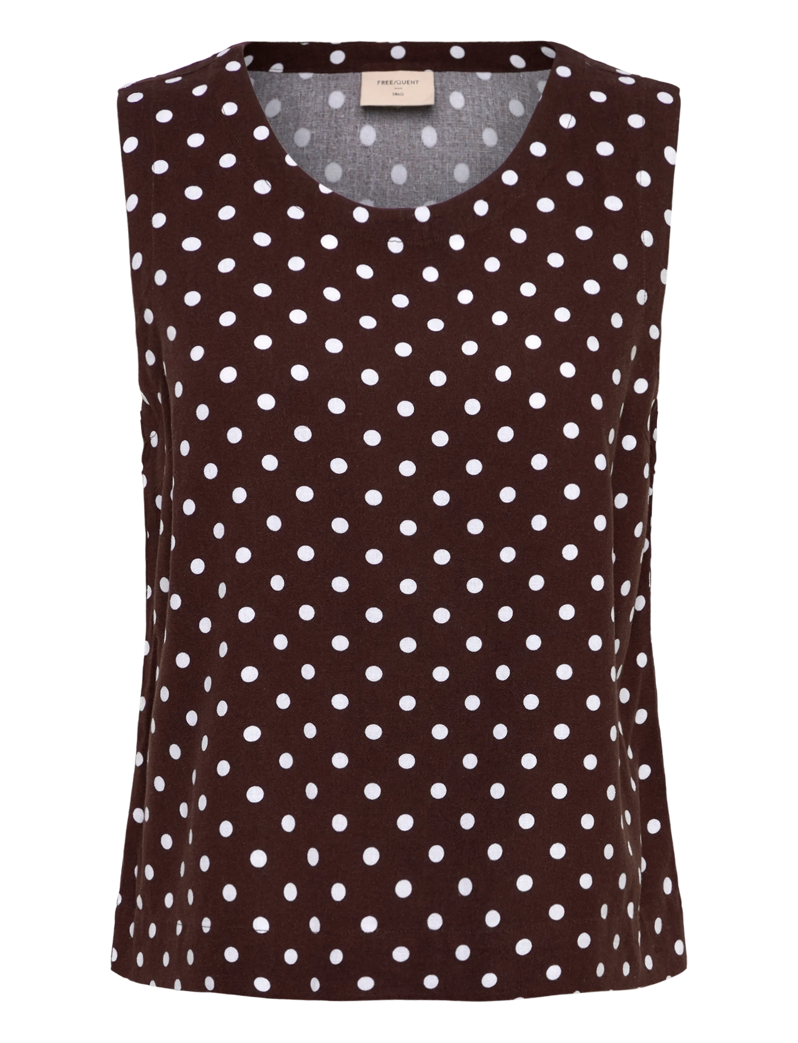 FREE/QUENT FQLAVISCO-TOP - Clothing - COFFEE BEAN W. BRILLIANT WHITE / brown