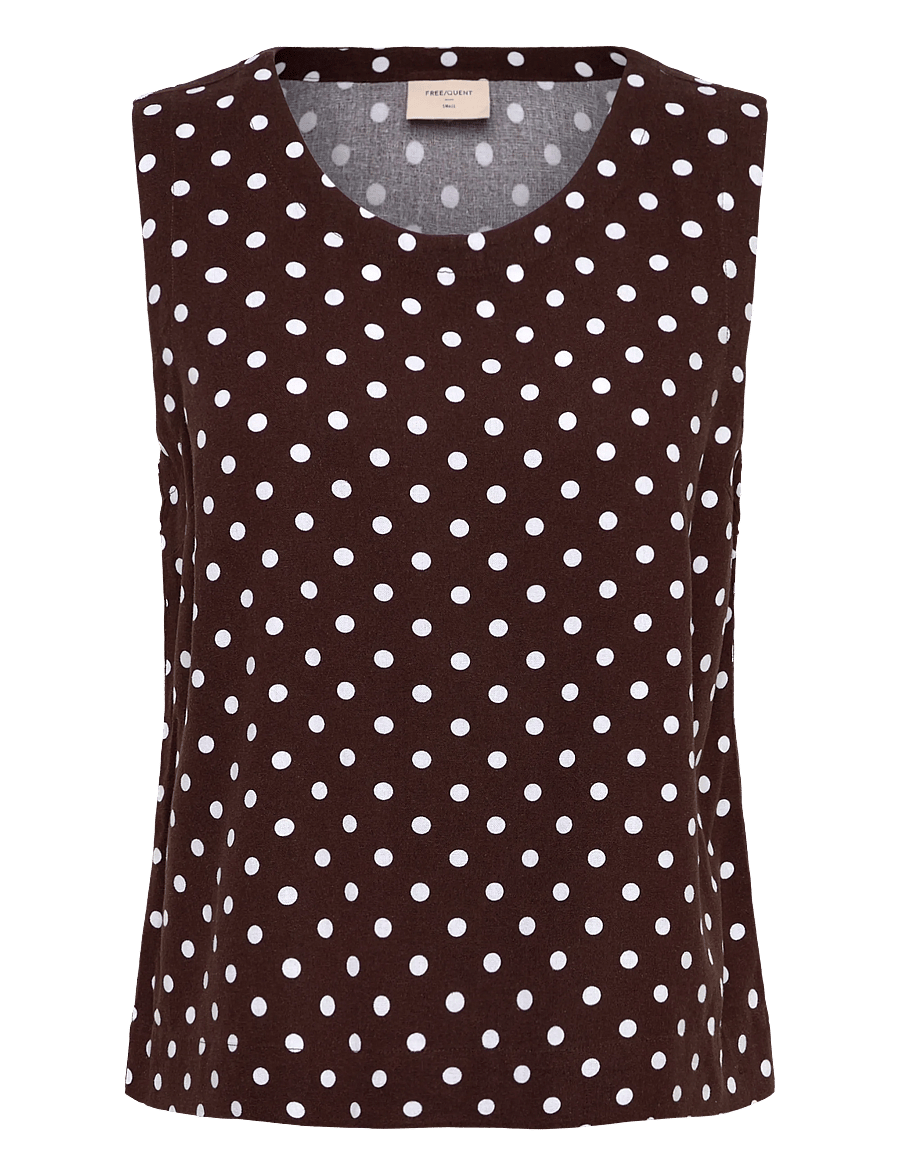 FREE/QUENT - FQLAVISCO-TOP - Ärmellose blusen - coffee bean w. brilliant white - 1