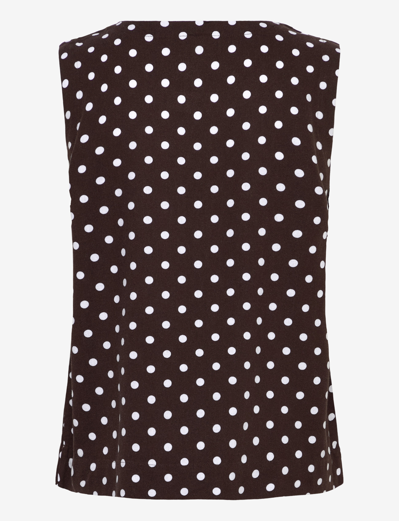 FREE/QUENT - FQLAVISCO-TOP - sleeveless blouses - coffee bean w. brilliant white - 2