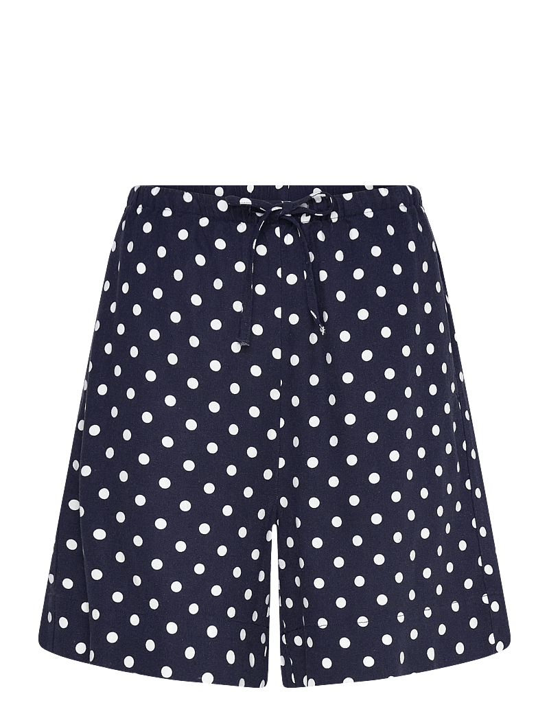 FREE/QUENT - FQLAVISCO-SHORTS - linen shorts - navy blazer w. brilliant white - 0