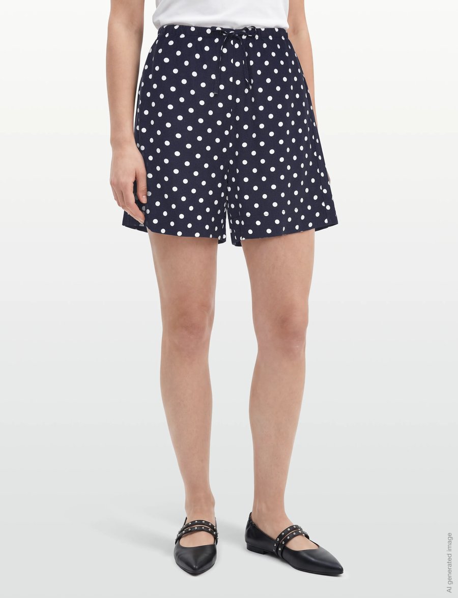 FREE/QUENT - FQLAVISCO-SHORTS - lininiai šortai - navy blazer w. brilliant white - 3