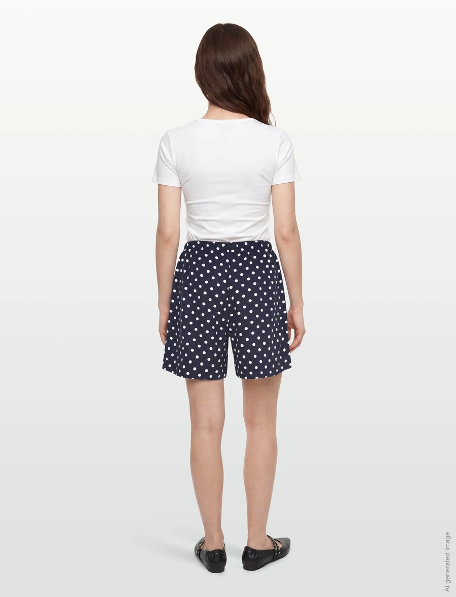 FREE/QUENT - FQLAVISCO-SHORTS - lininiai šortai - navy blazer w. brilliant white - 4