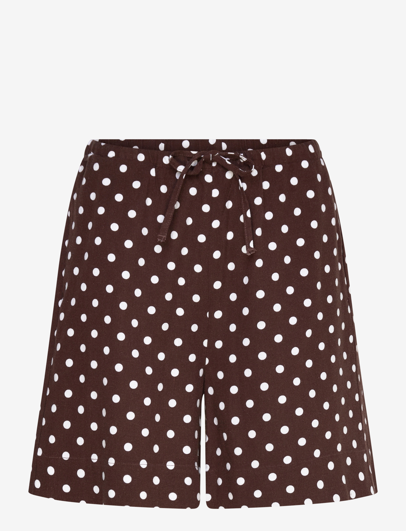 FREE/QUENT - FQLAVISCO-SHORTS - hørshorts - coffee bean w. brilliant white - 1