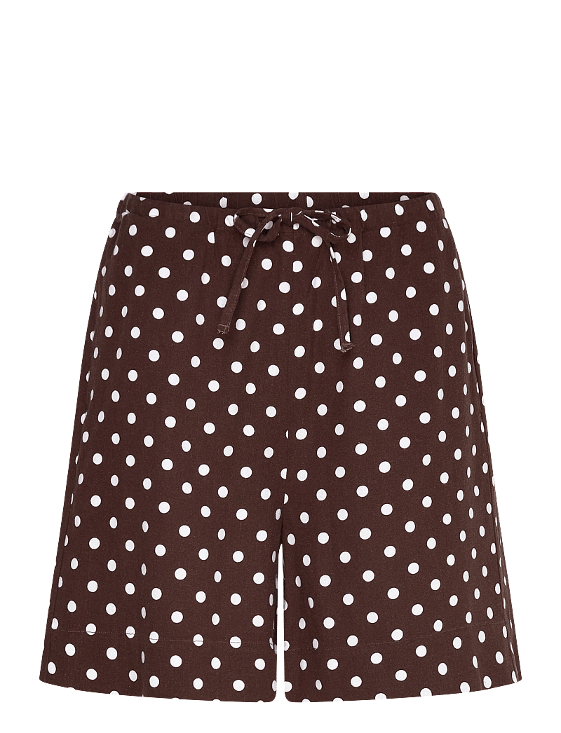 FREE/QUENT - FQLAVISCO-SHORTS - hørshorts - coffee bean w. brilliant white - 1