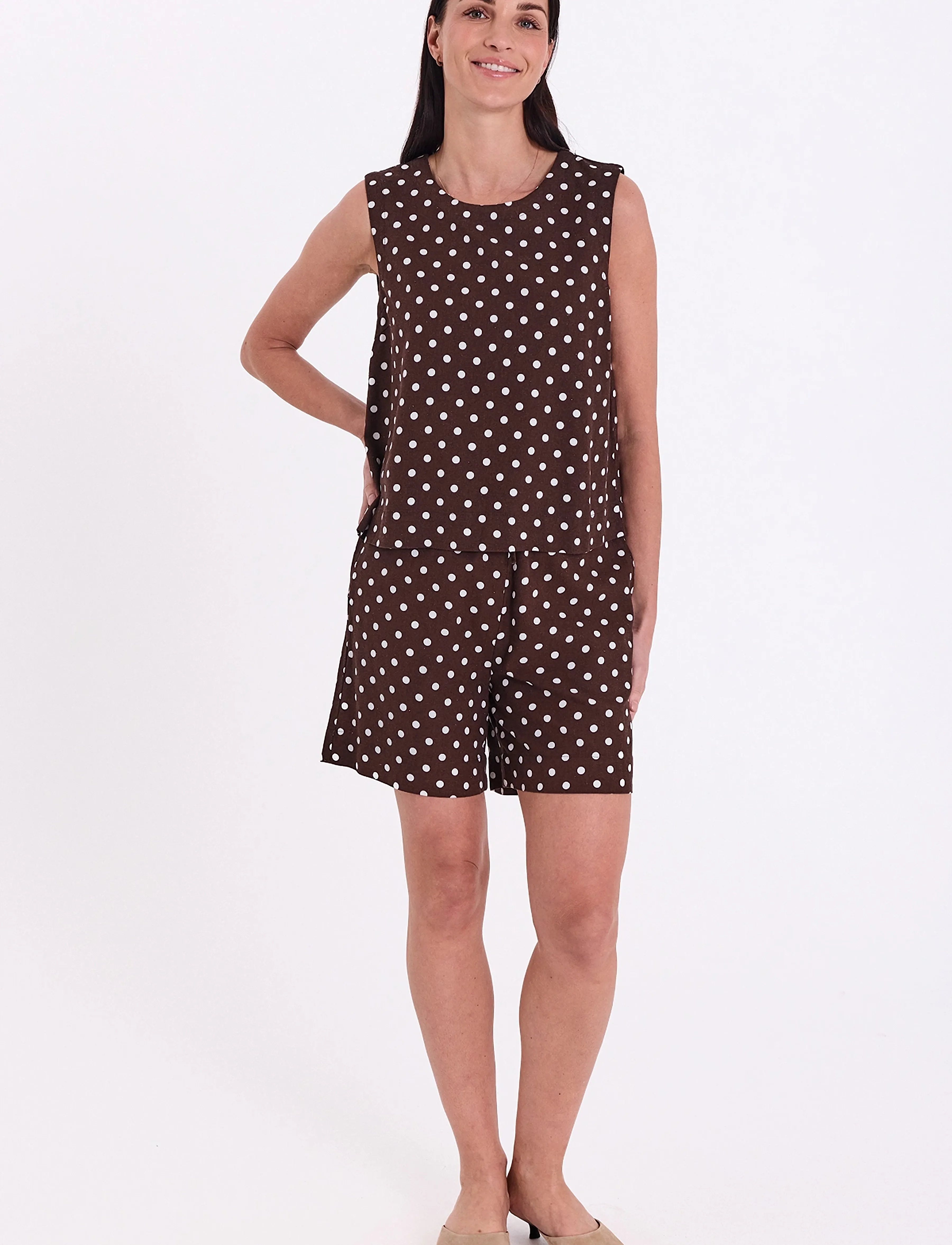 FREE/QUENT Fqlavisco-Shorts, M, Brown, Shorts > Linen Shorts, Dame
