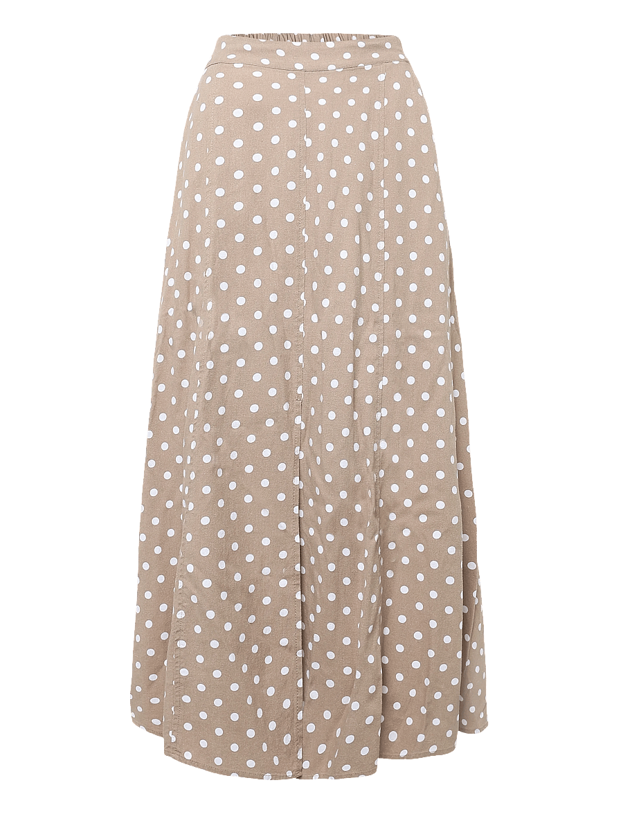 FREE/QUENT - FQLAVISCO-SKIRT - maxikjolar - silver mink w. brilliant white - 1