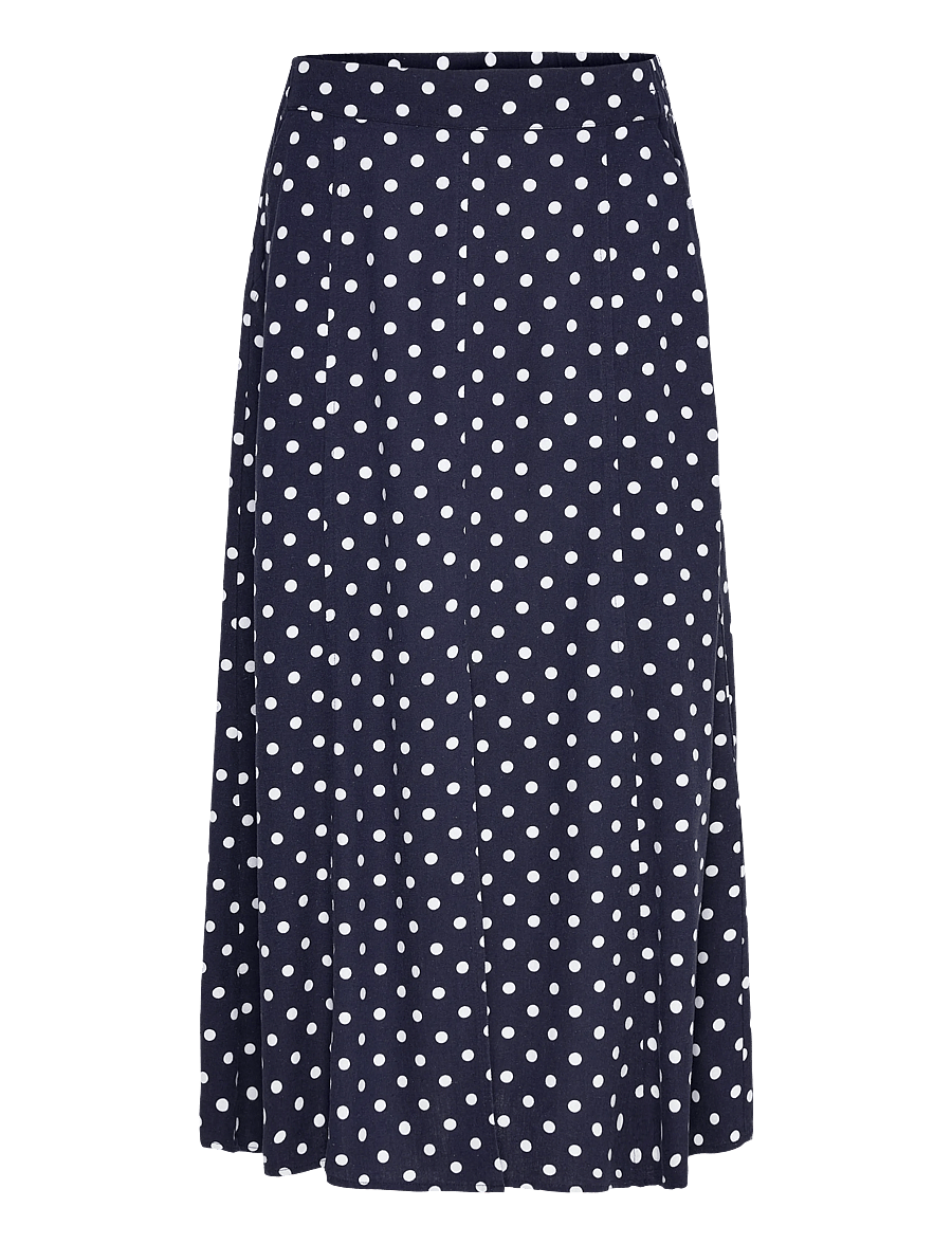 FREE/QUENT - FQLAVISCO-SKIRT - maxi röcke - navy blazer w. brilliant white - 0