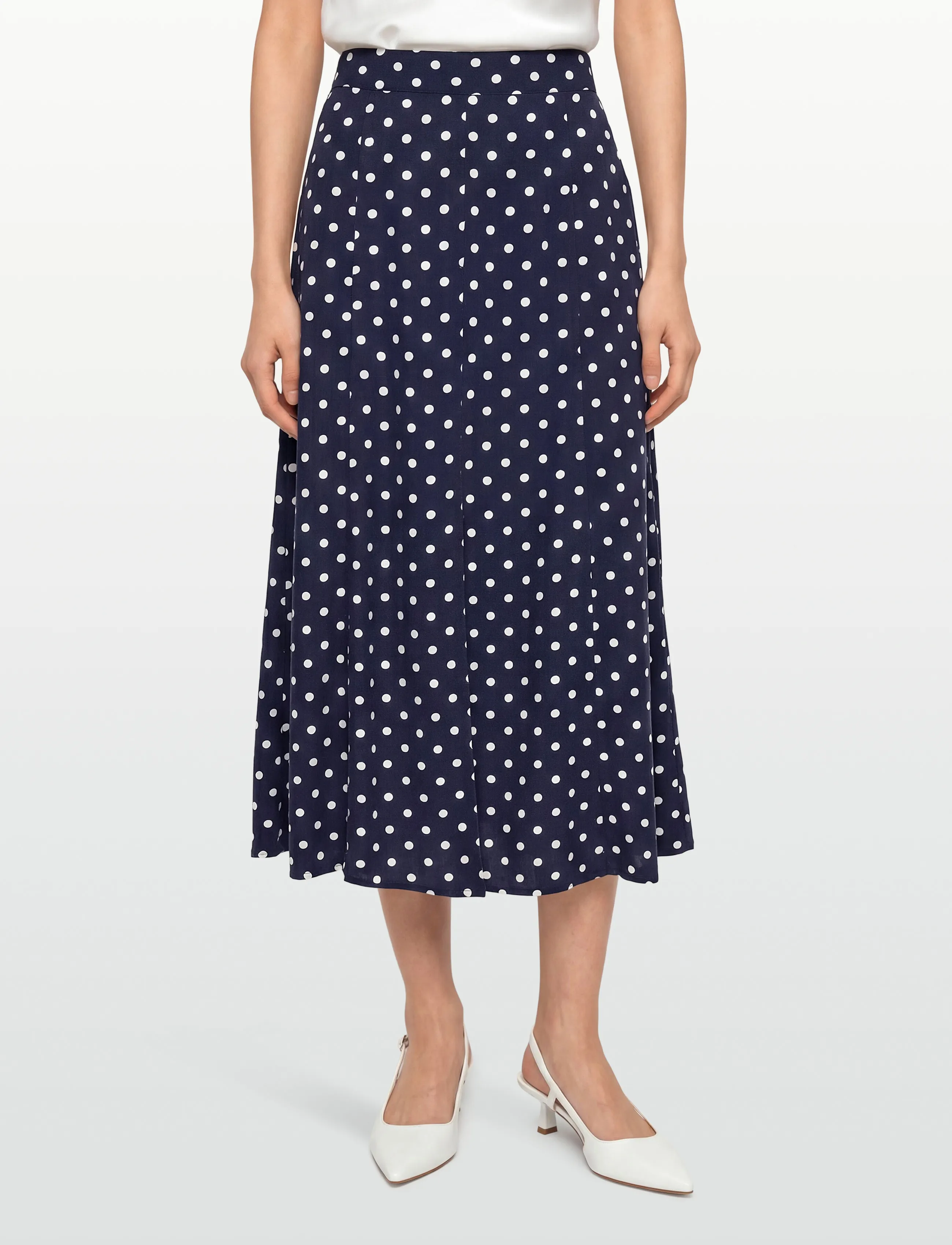 FREE/QUENT - FQLAVISCO-SKIRT - maksiseelikud - navy blazer w. brilliant white - 3