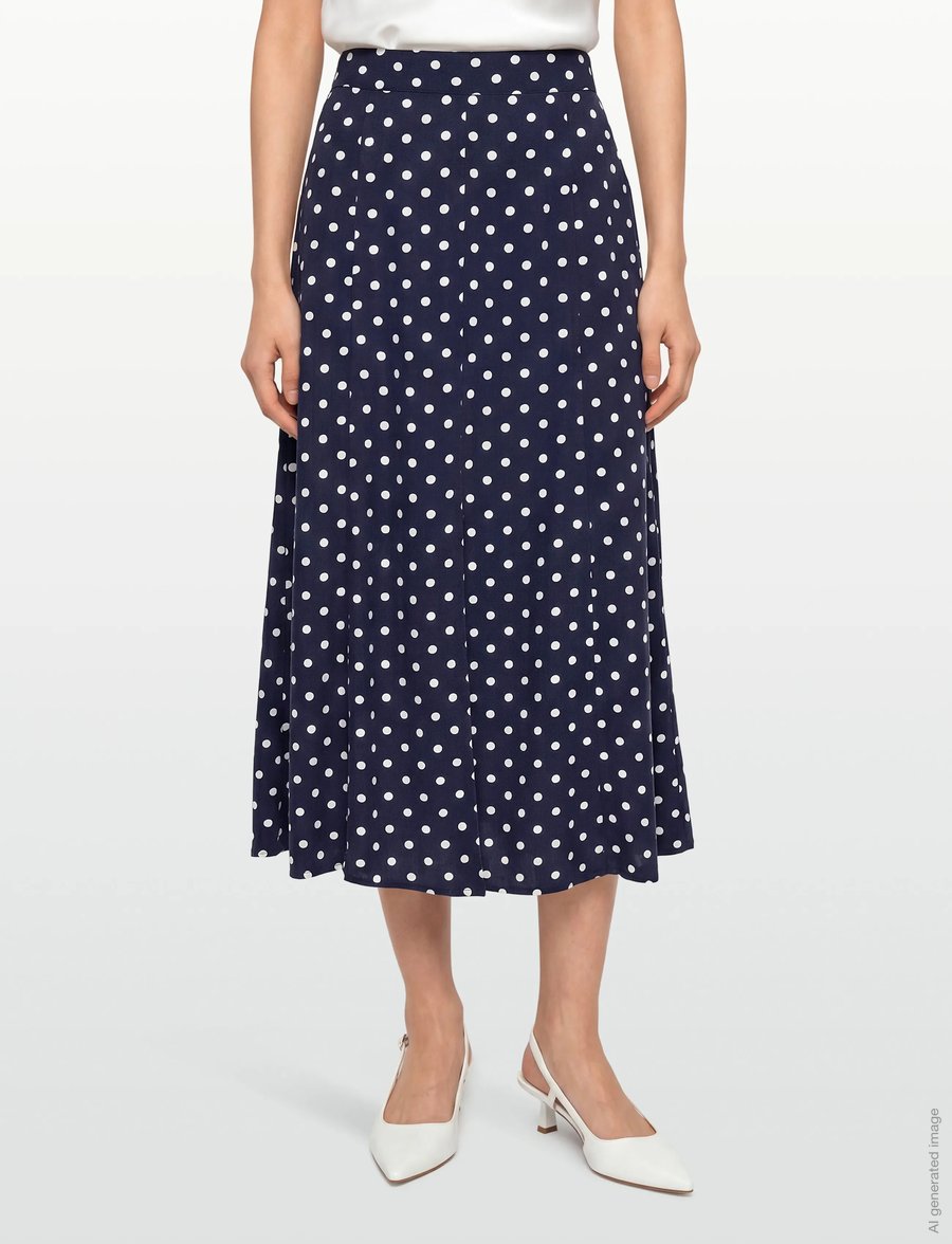 FREE/QUENT - FQLAVISCO-SKIRT - maxikjolar - navy blazer w. brilliant white - 3