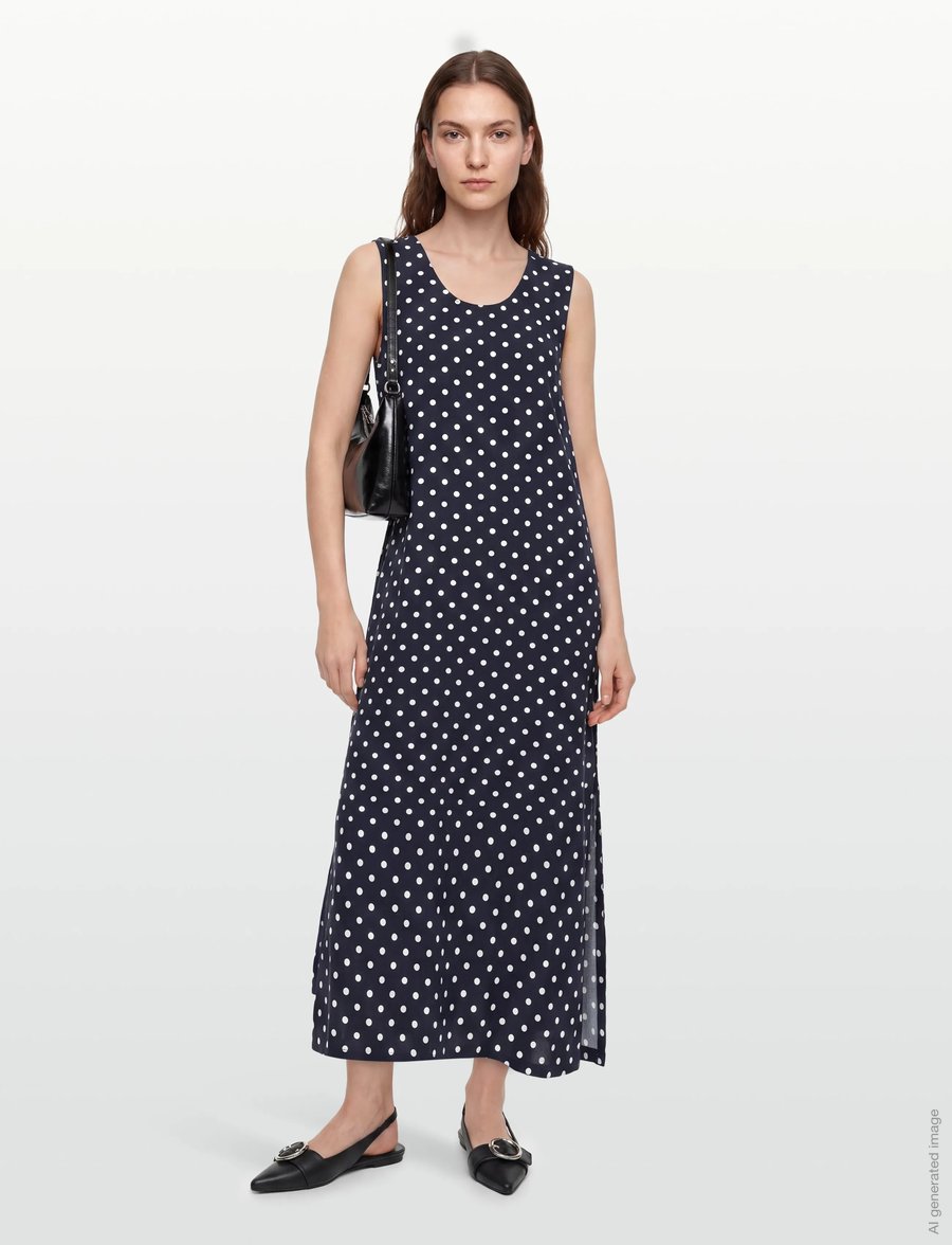 FREE/QUENT - FQLAVISCO-DRESS - sukienki maxi - navy blazer w. brilliant white - 0
