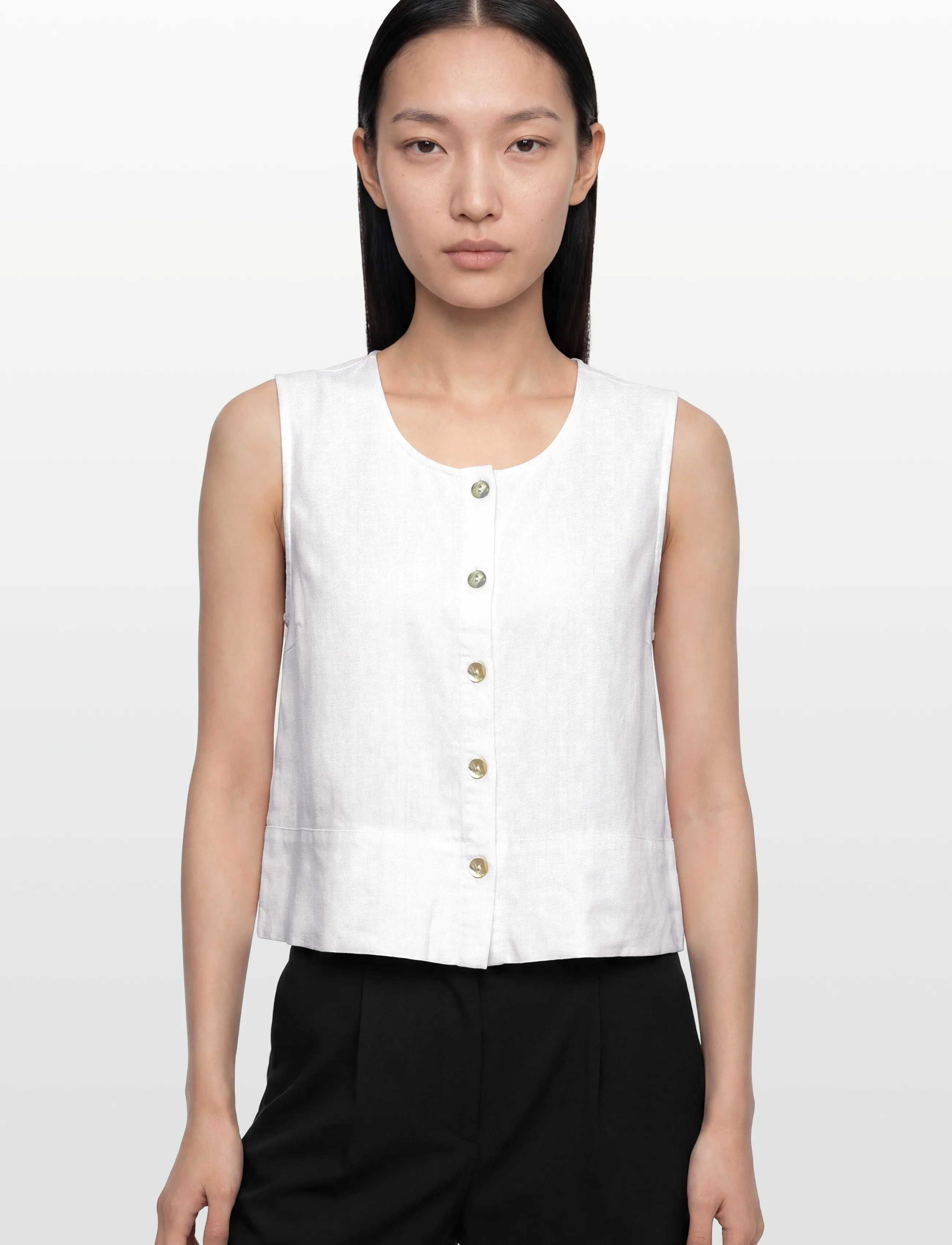 FREE/QUENT - FQLAVA-TOP - sleeveless blouses - brilliant white - 3