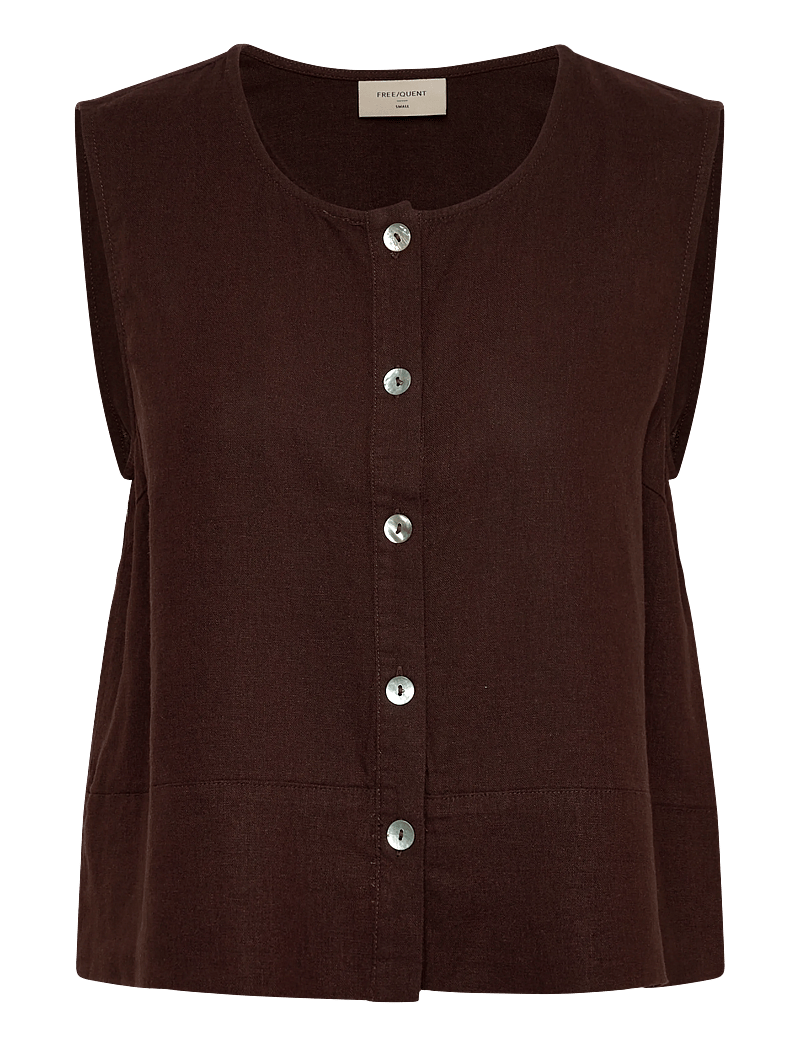 FREE/QUENT - FQLAVA-TOP - Ärmellose blusen - coffee bean - 0
