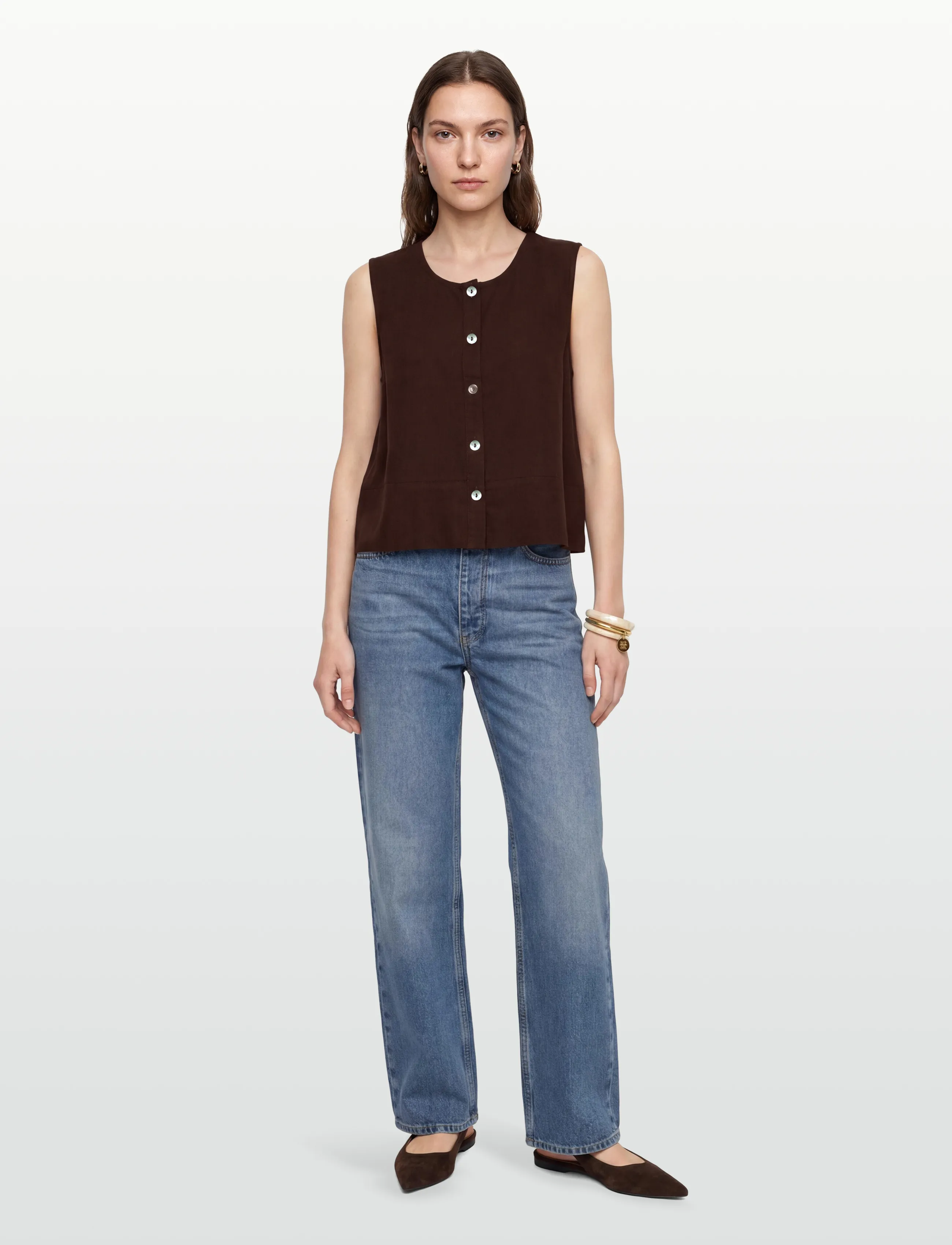 FREE/QUENT FQLAVA-TOP - Puserot - COFFEE BEAN / brown