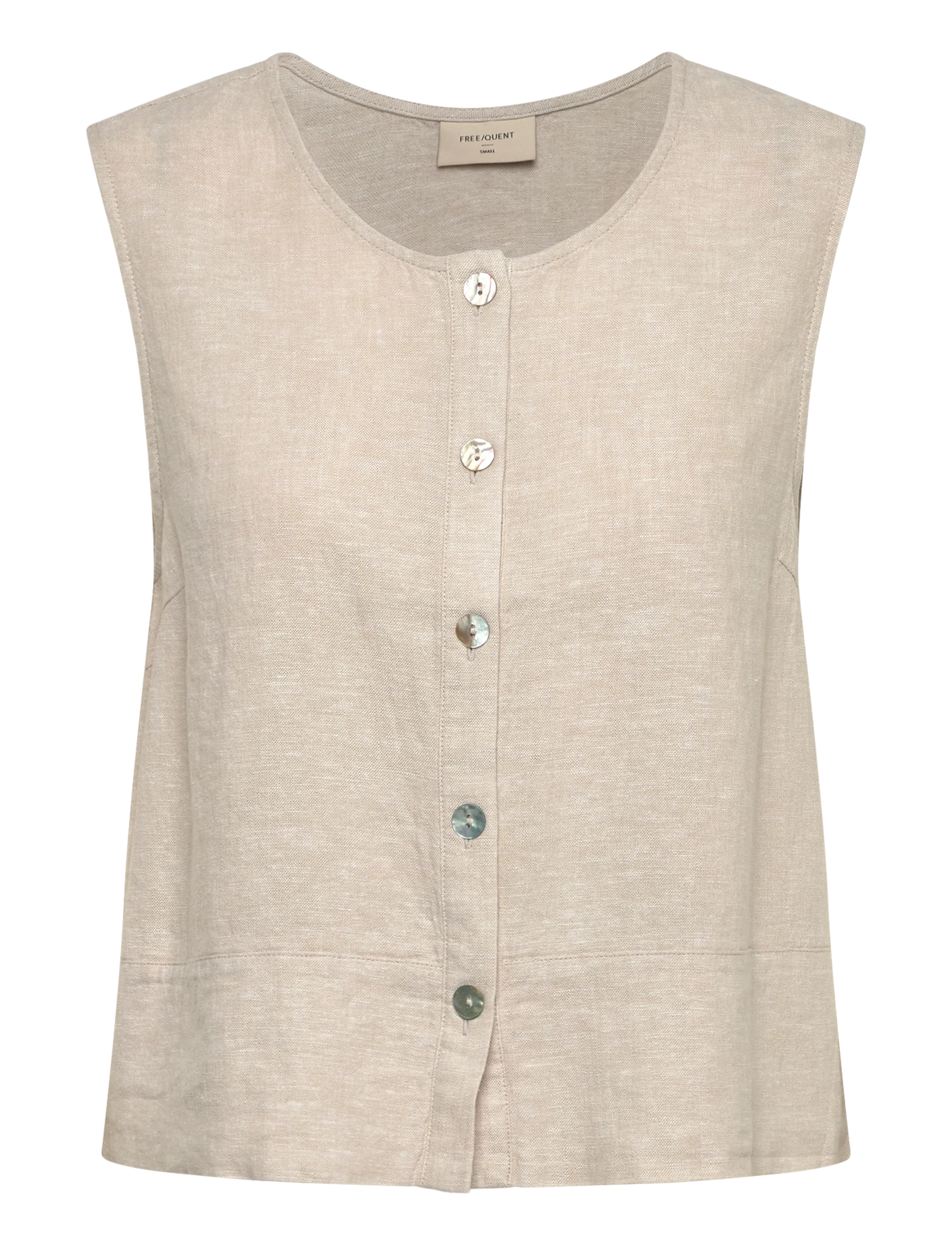 FREE/QUENT FQLAVA-TOP - Riided - MOONBEAM MELANGE / beige