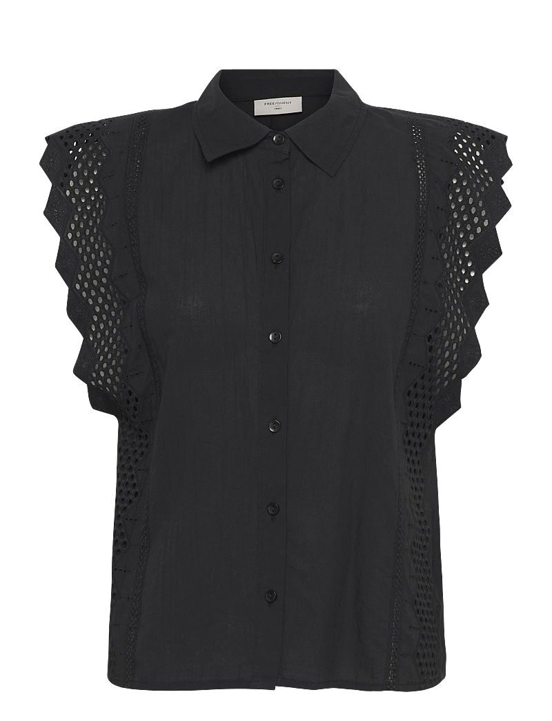 FREE/QUENT - FQBINA-BLOUSE - Ærmeløse bluser - black - 0