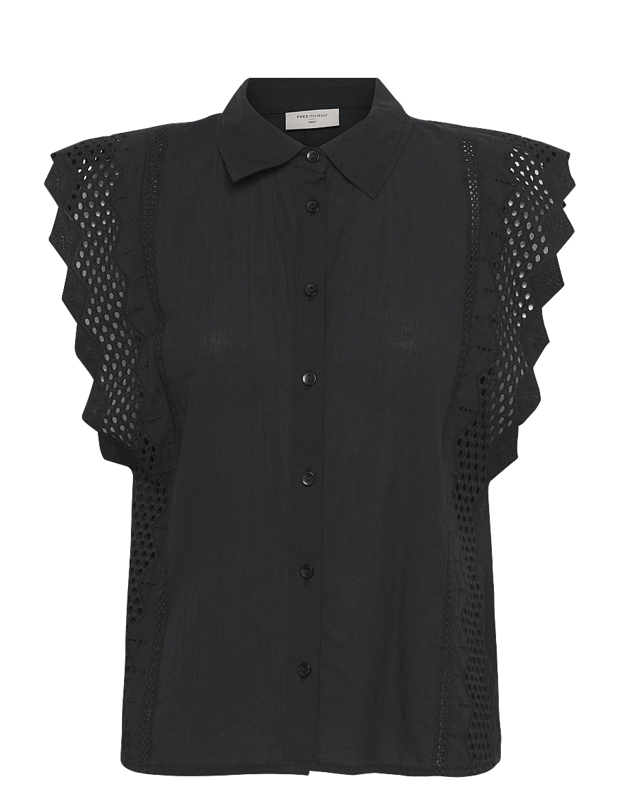 FREE/QUENT - FQBINA-BLOUSE - varrukateta pluusid - black - 0
