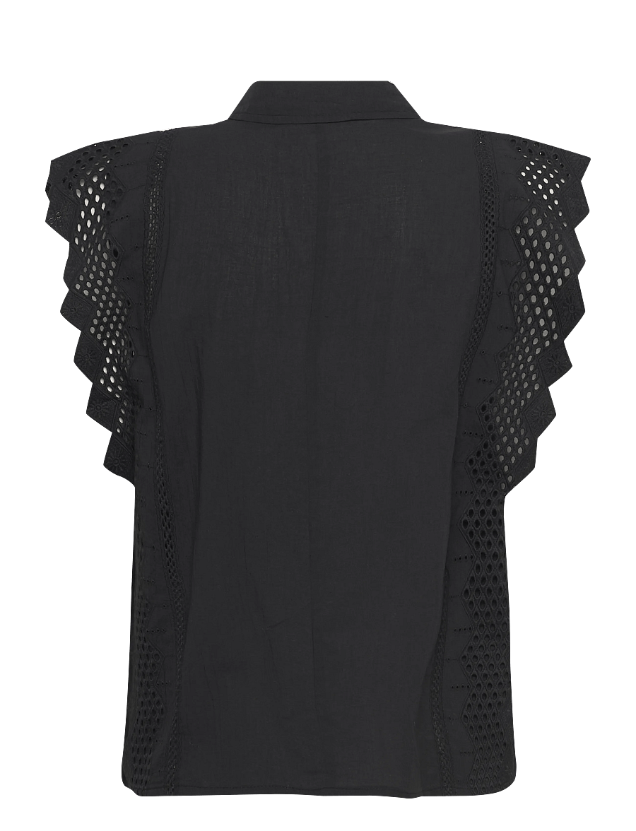 FREE/QUENT - FQBINA-BLOUSE - varrukateta pluusid - black - 1