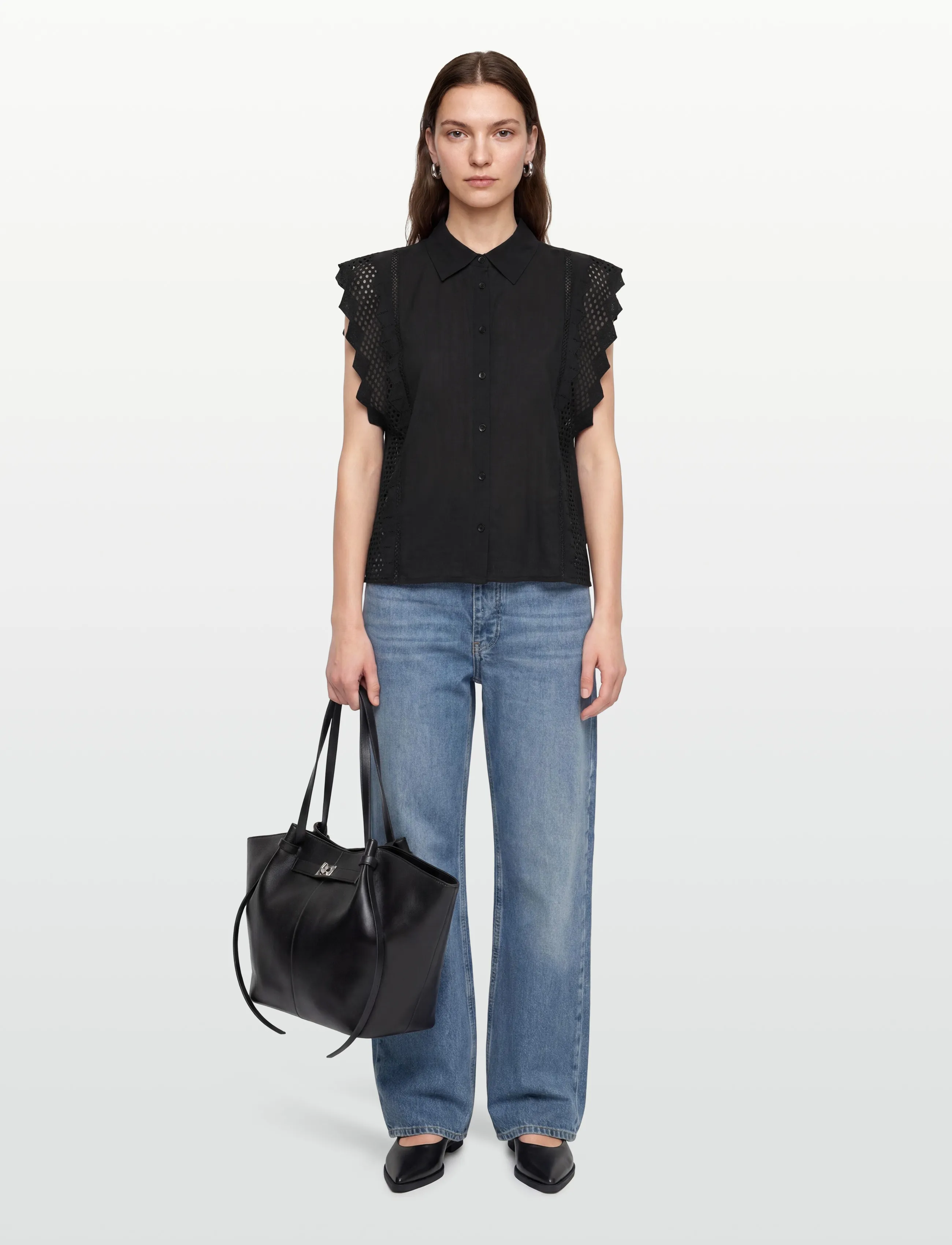 FREE/QUENT Fqbina-Blouse, S, Blouses, Schwarz - Sleeveless, Frauen
