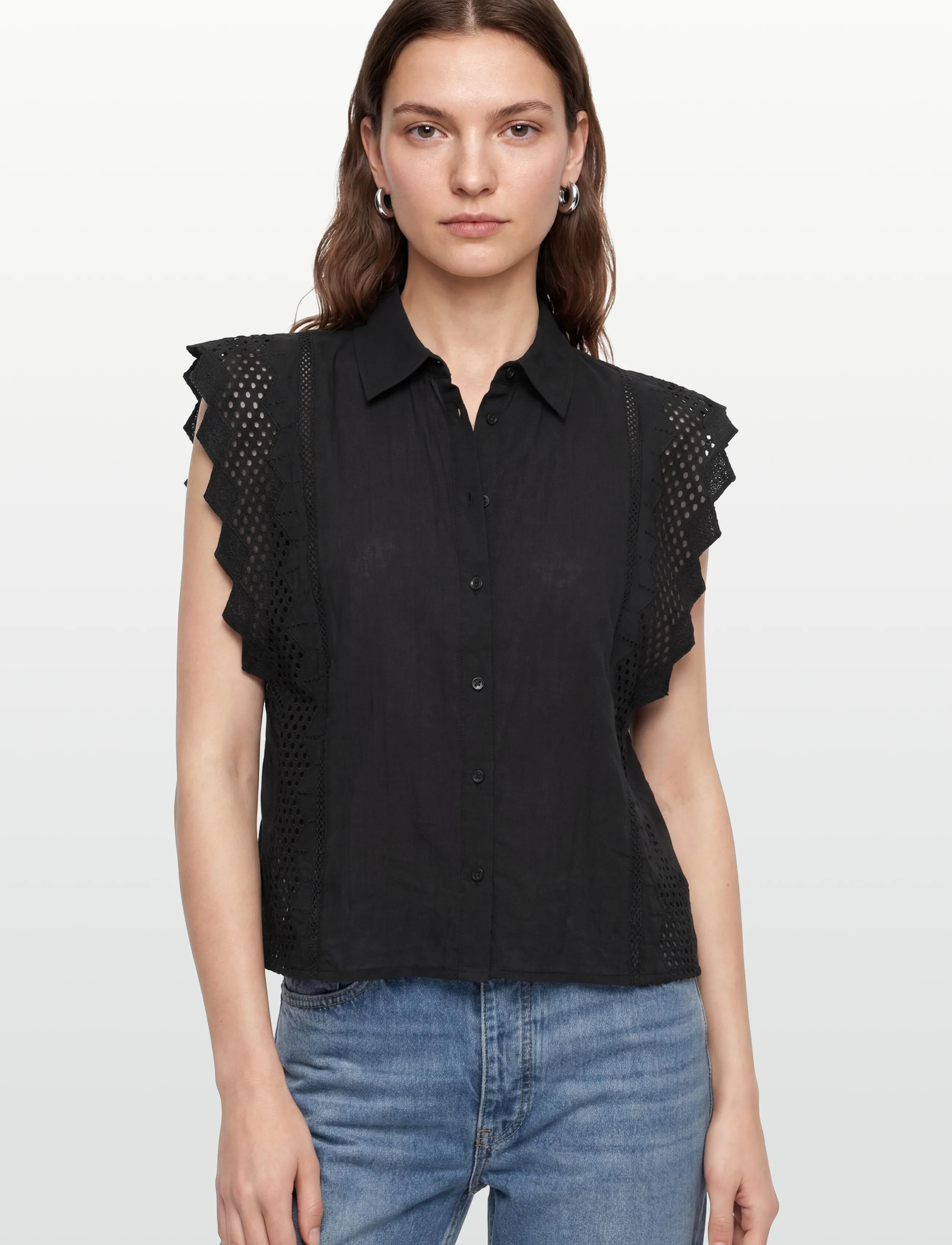 FREE/QUENT - FQBINA-BLOUSE - ermeløse bluser - black - 3
