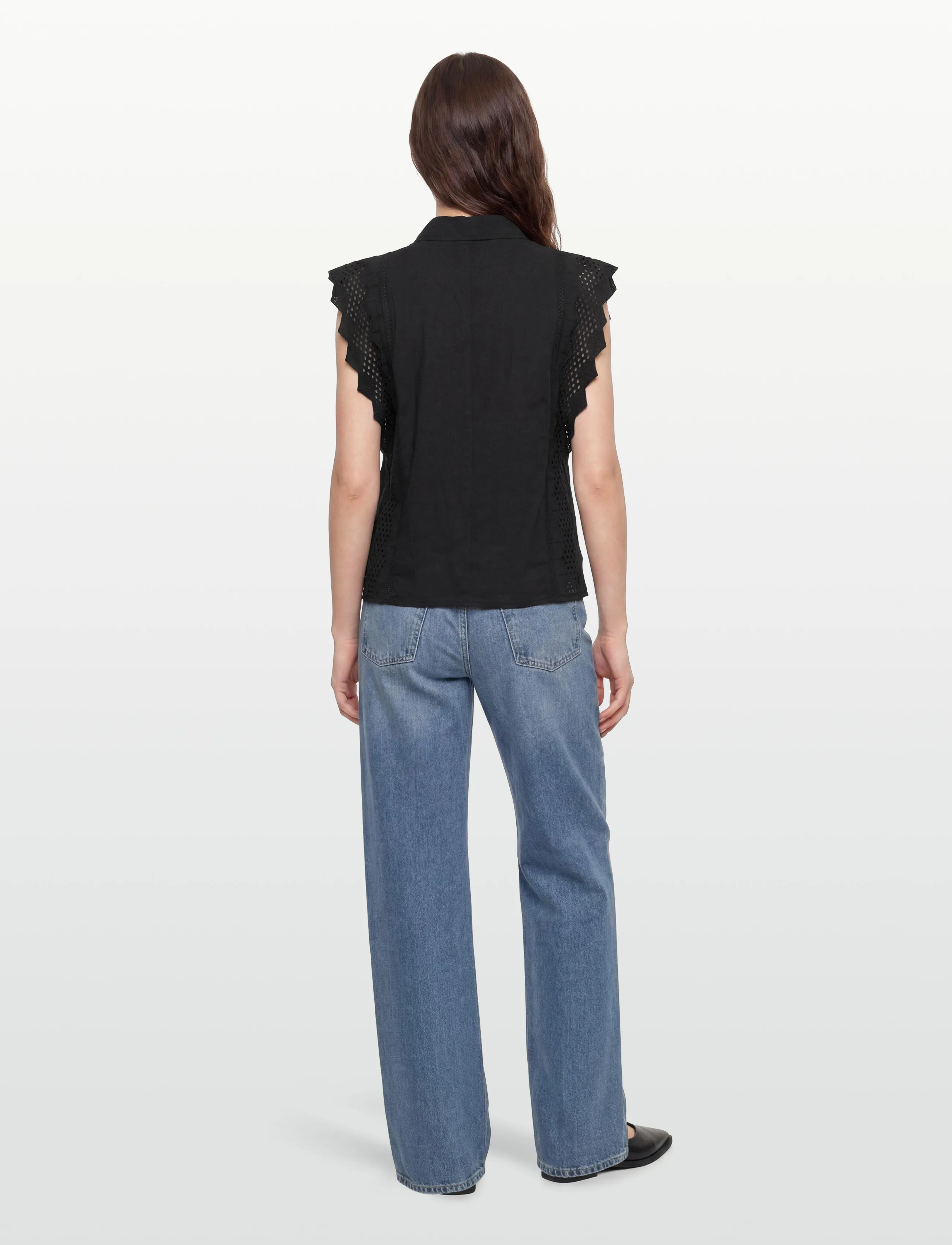 FREE/QUENT - FQBINA-BLOUSE - ermeløse bluser - black - 4