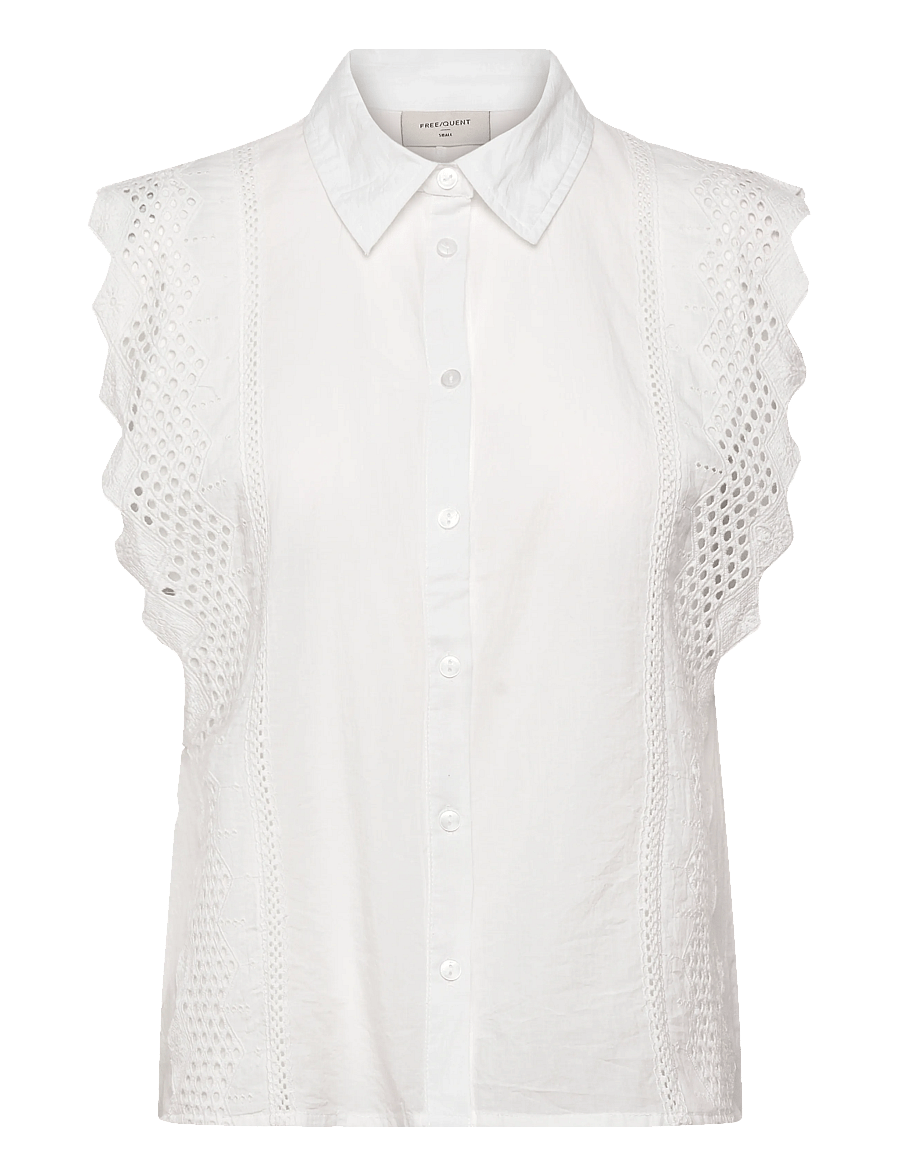 FREE/QUENT - FQBINA-BLOUSE - Ärmlösa blusar - brilliant white - 1