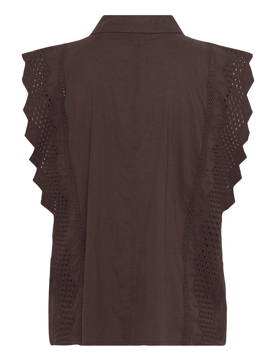 FREE/QUENT - FQBINA-BLOUSE - Ärmellose blusen - coffee bean - 1