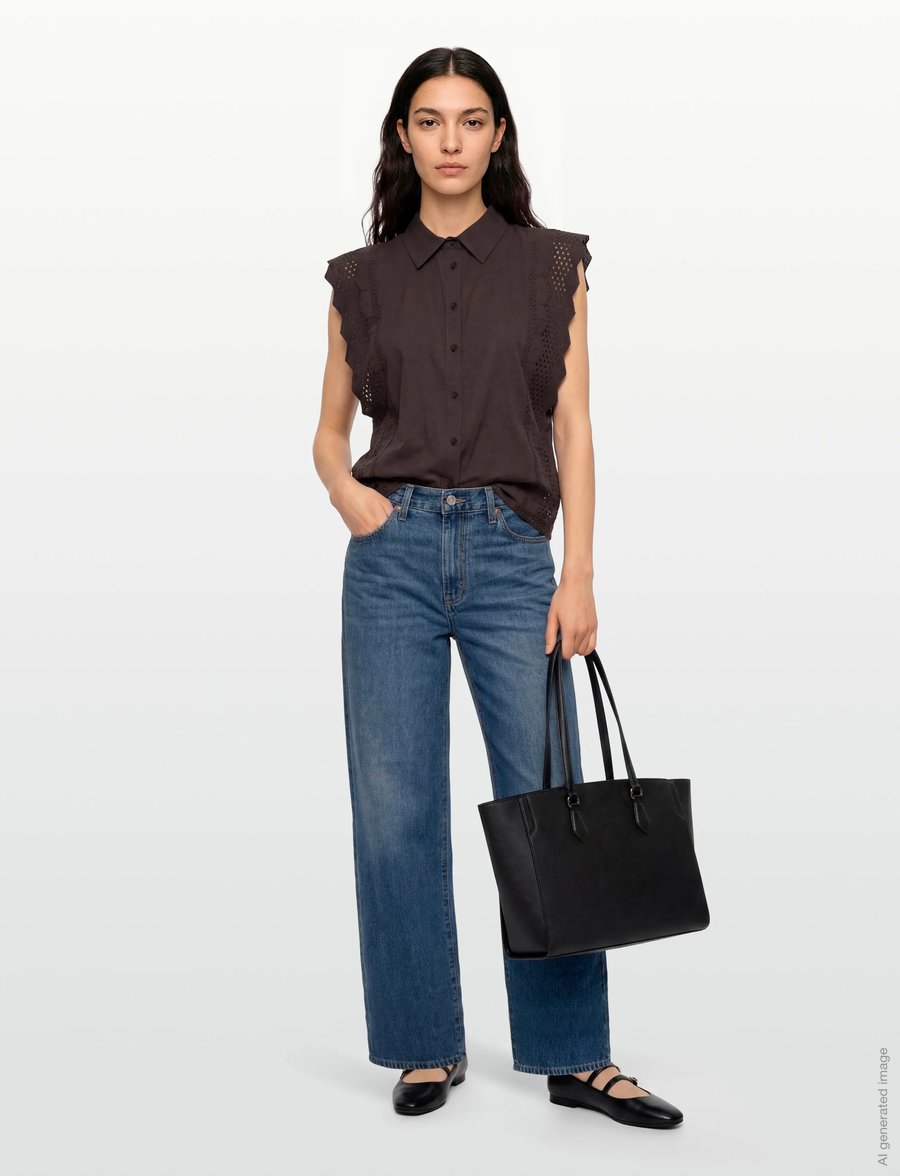 FREE/QUENT - FQBINA-BLOUSE - varrukateta pluusid - coffee bean - 0