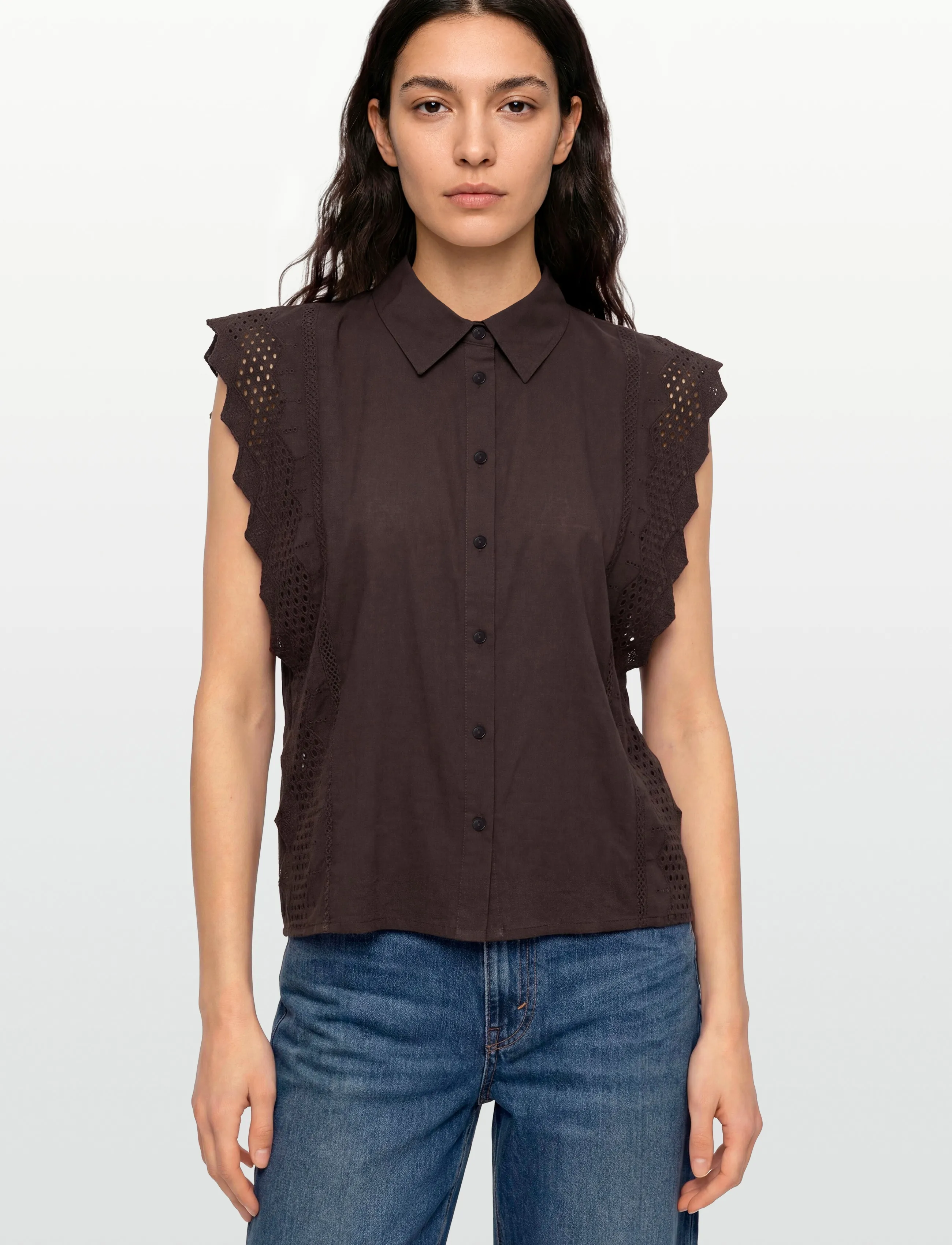 FREE/QUENT - FQBINA-BLOUSE - varrukateta pluusid - coffee bean - 3