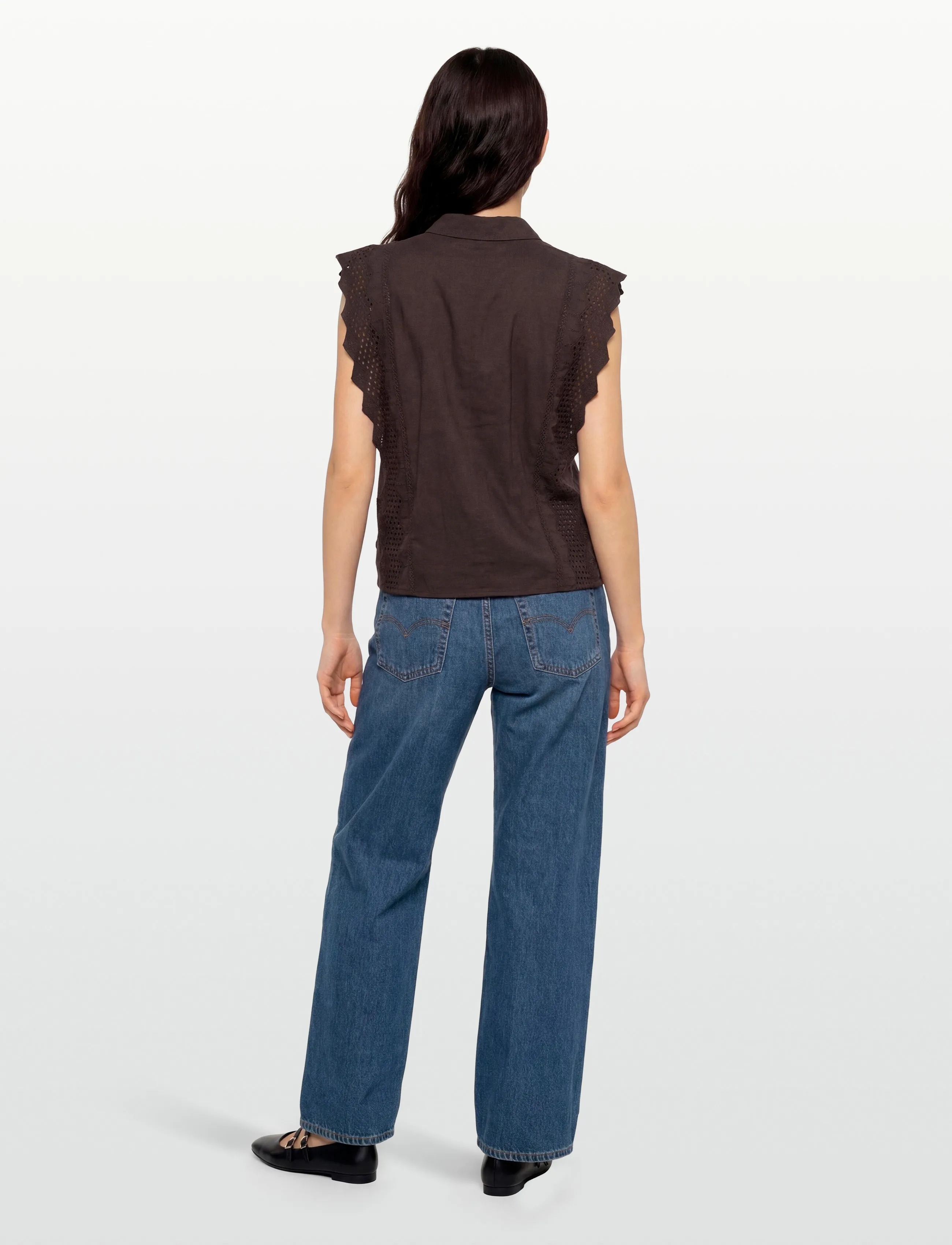 FREE/QUENT - FQBINA-BLOUSE - varrukateta pluusid - coffee bean - 4