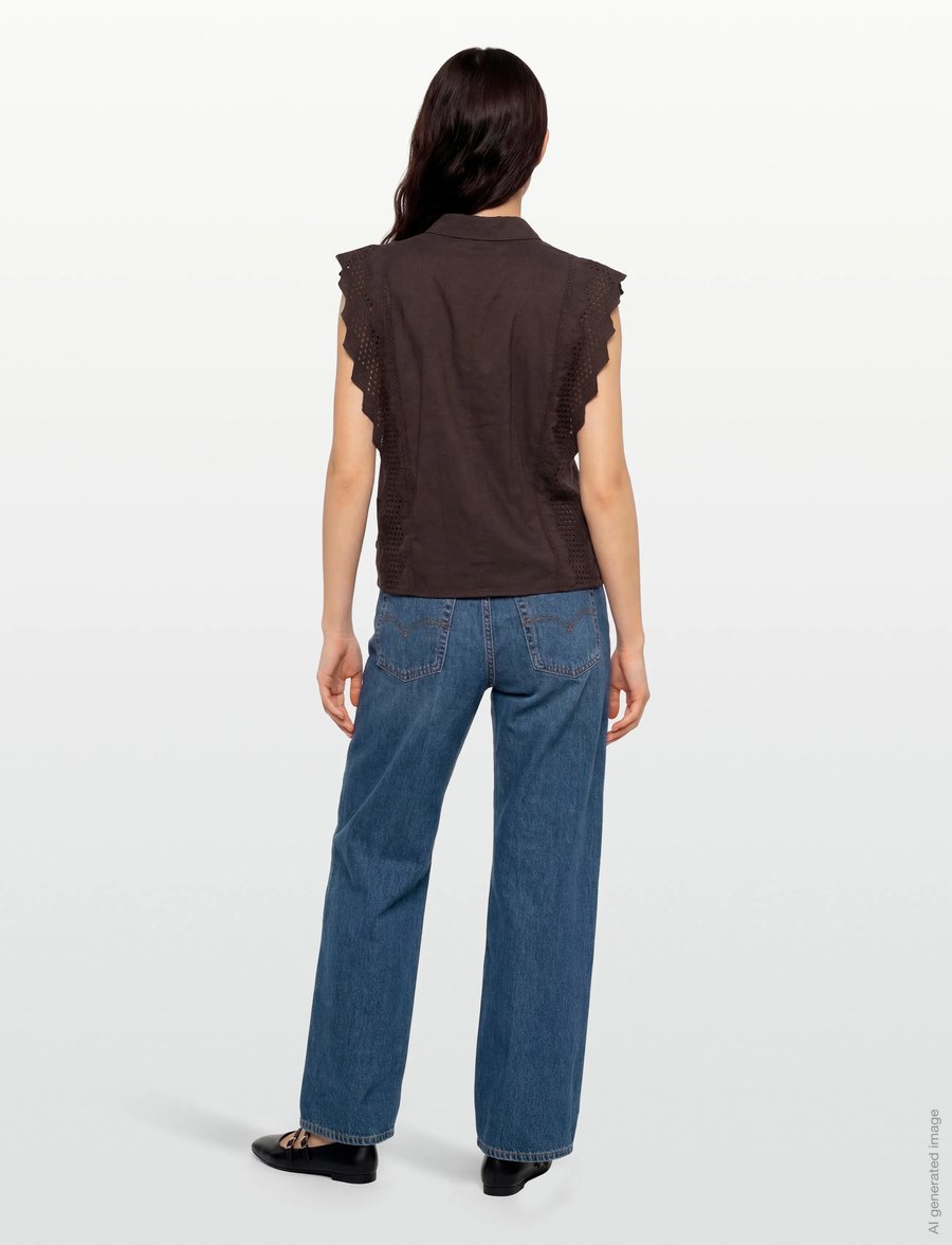 FREE/QUENT - FQBINA-BLOUSE - varrukateta pluusid - coffee bean - 4