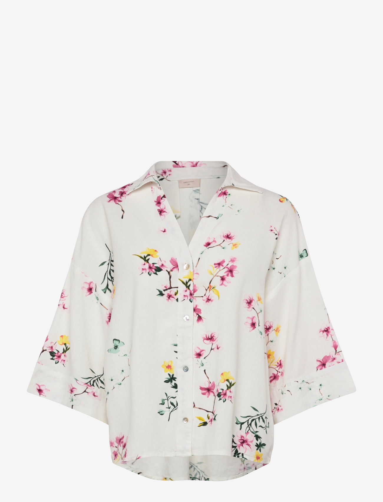 FREE/QUENT - FQLAVISCO-SHIRT - kortærmede skjorter - star off-white w. ballerina - 0