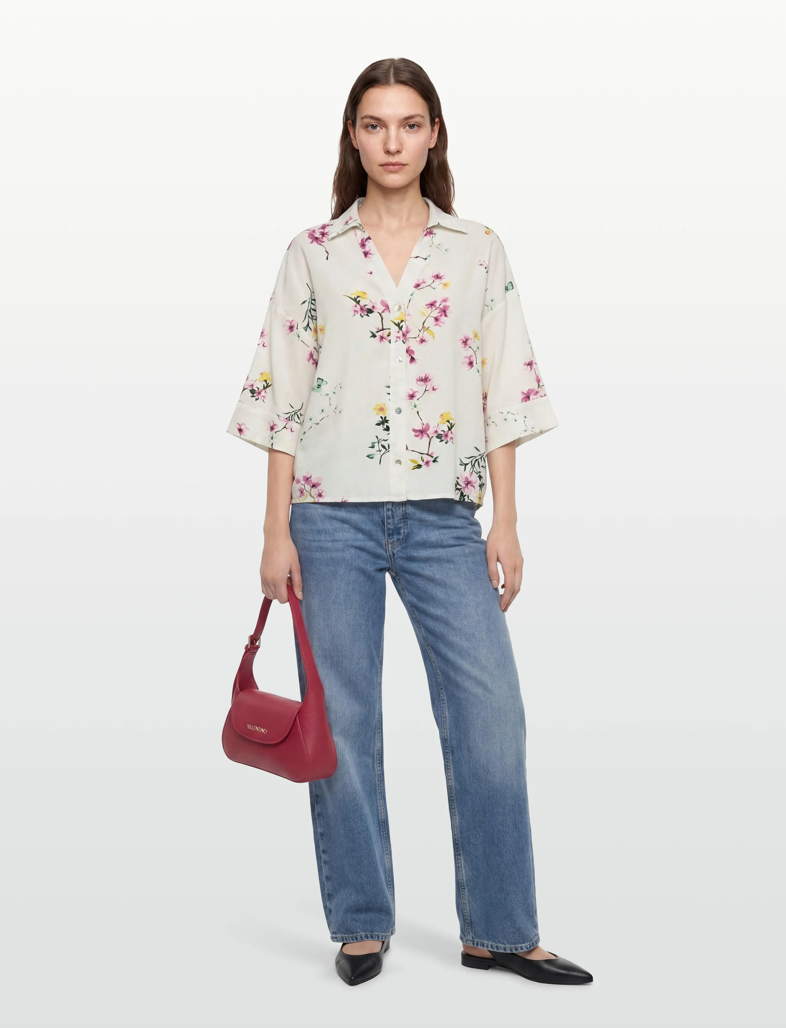 FREE/QUENT FQLAVISCO-SHIRT - Blouses - STAR OFF-WHITE W. BALLERINA / white