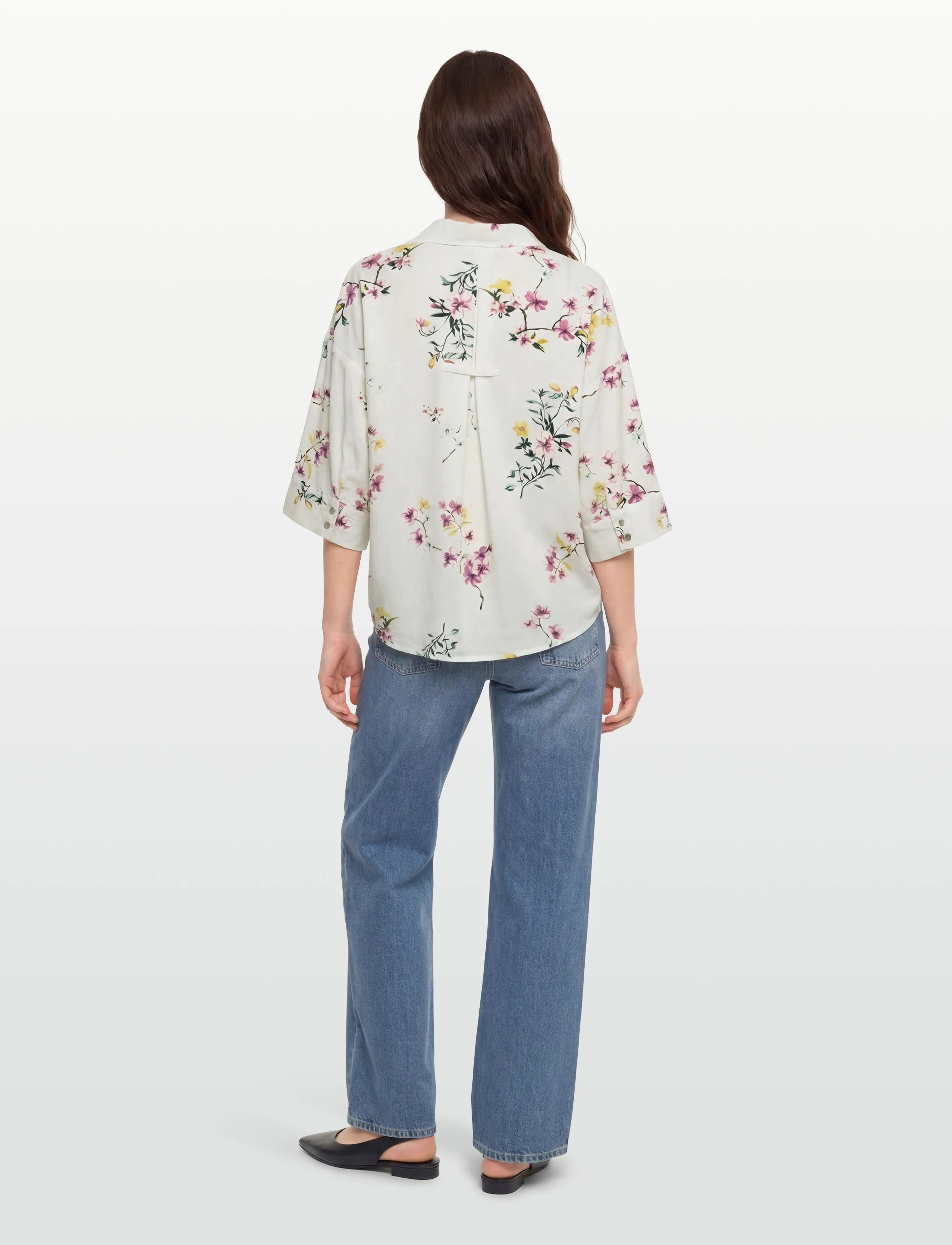 FREE/QUENT - FQLAVISCO-SHIRT - short-sleeved shirts - star off-white w. ballerina - 4