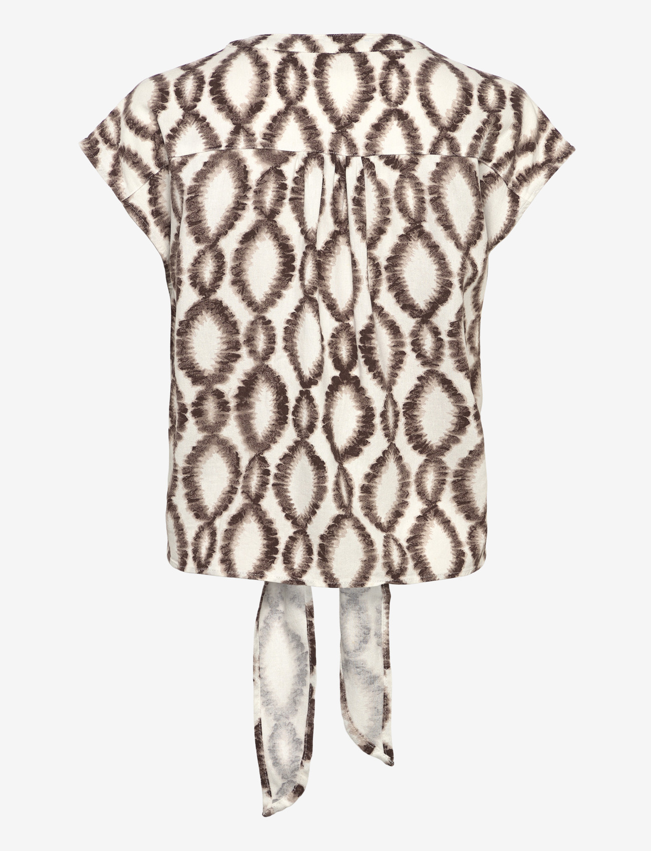 FREE/QUENT - FQLAVISCO-BLOUSE - kurzämlige blusen - brilliant white w. coffee bean - 2