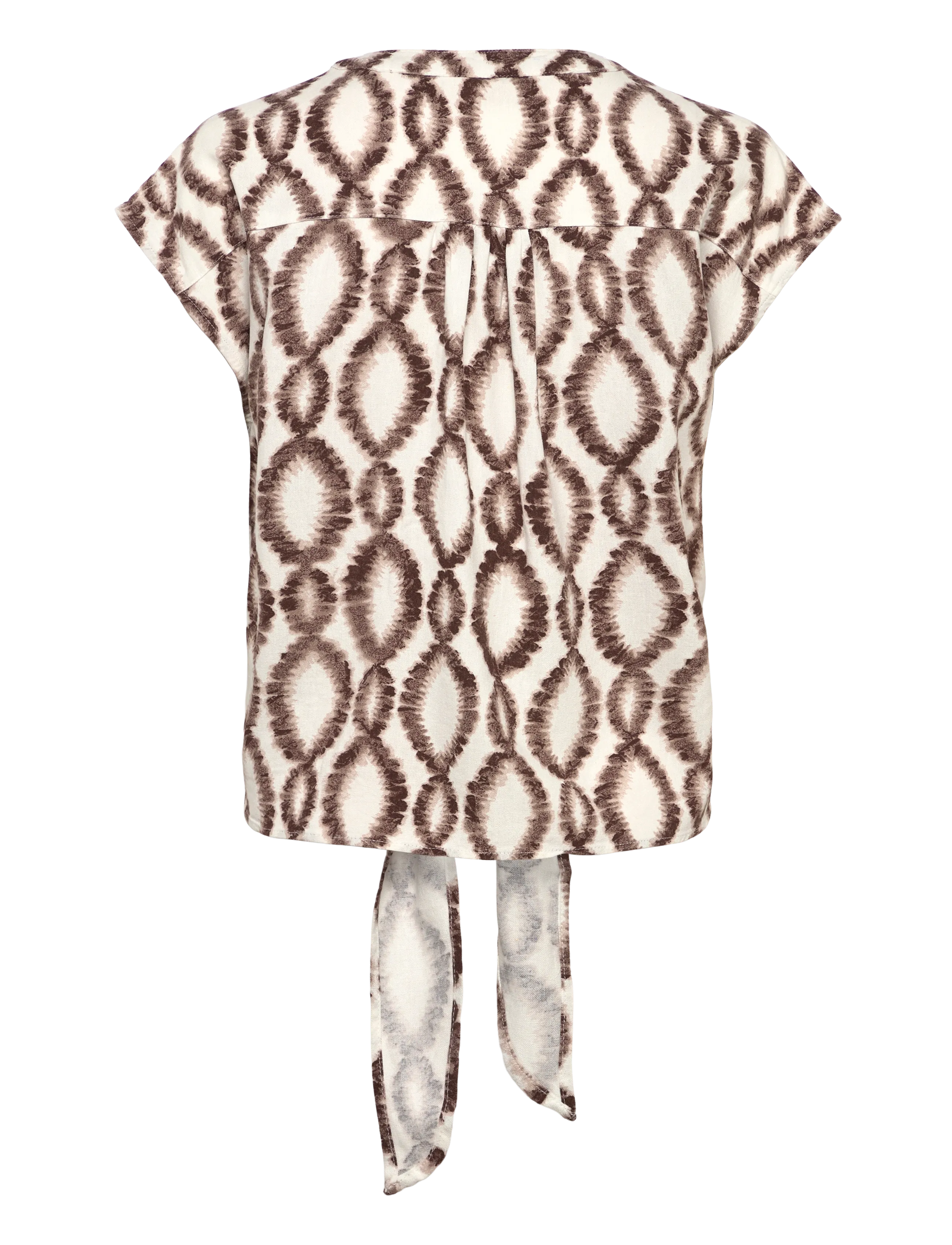 FREE/QUENT - FQLAVISCO-BLOUSE - kurzämlige blusen - brilliant white w. coffee bean - 2