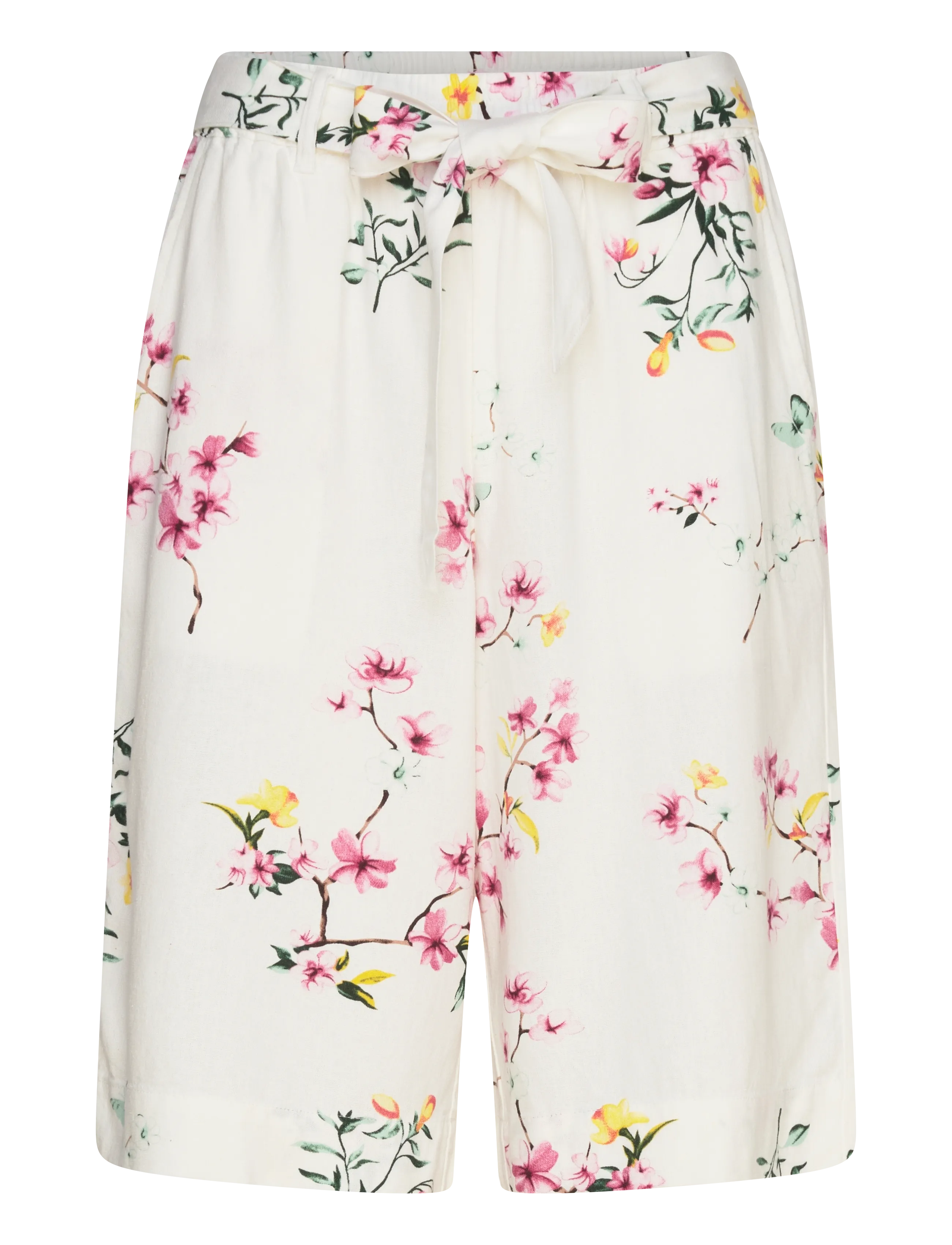 FREE/QUENT FQLAVISCO-BERMUDA - Lühikesed püksid - STAR OFF-WHITE W. BALLERINA / cream