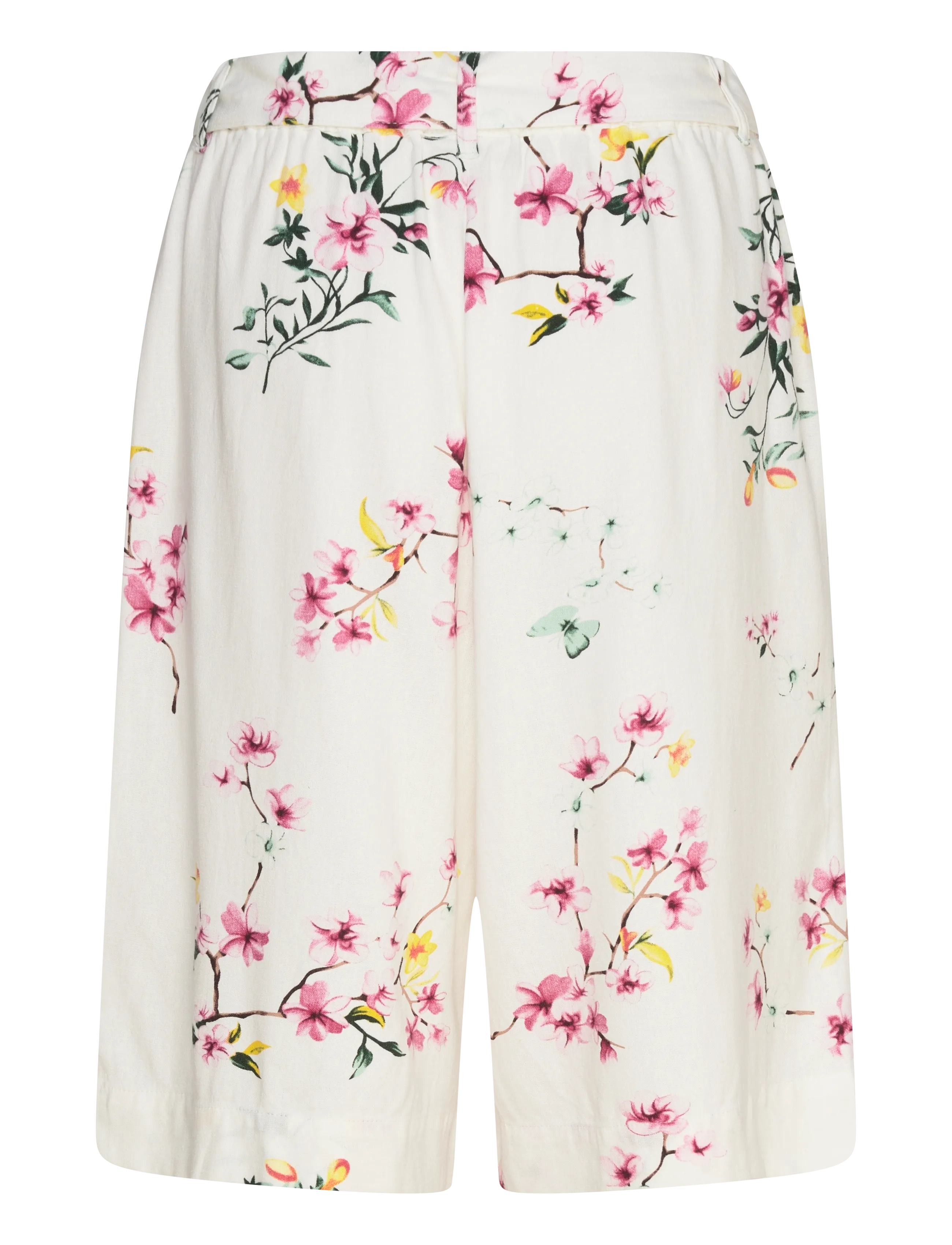 FREE/QUENT - FQLAVISCO-BERMUDA - linen shorts - star off-white w. ballerina - 2