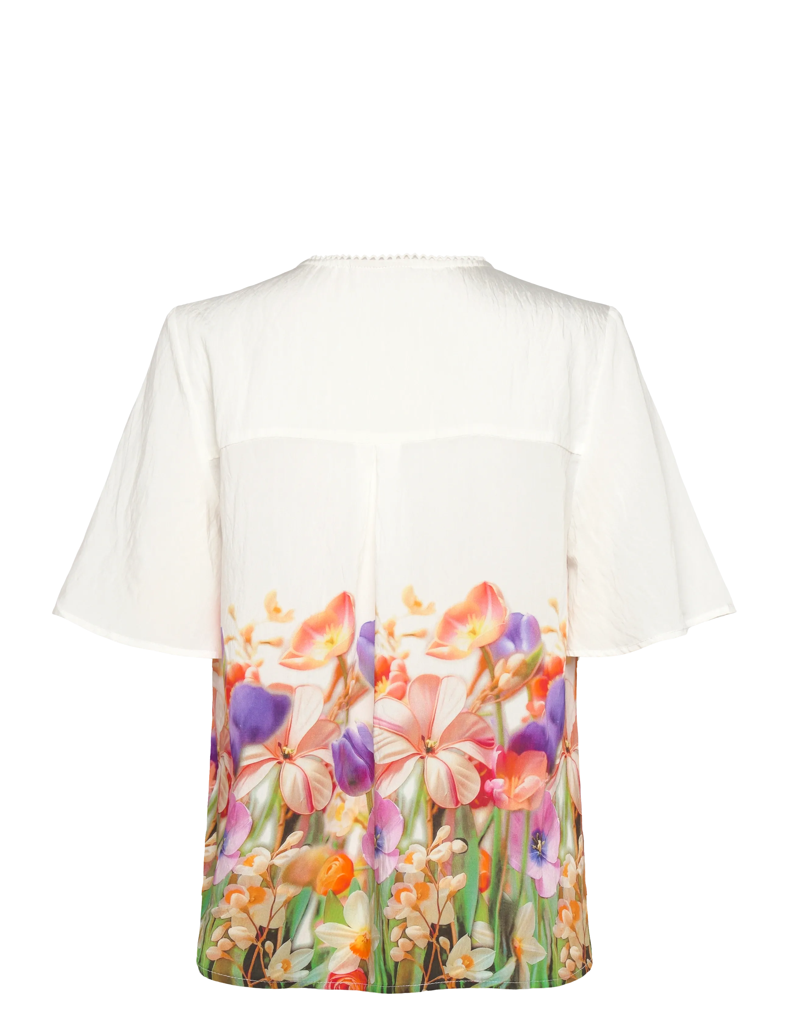 FREE/QUENT - FQMAISE-BLOUSE - blouses à manches courtes - brilliant white w. ballerina - 2