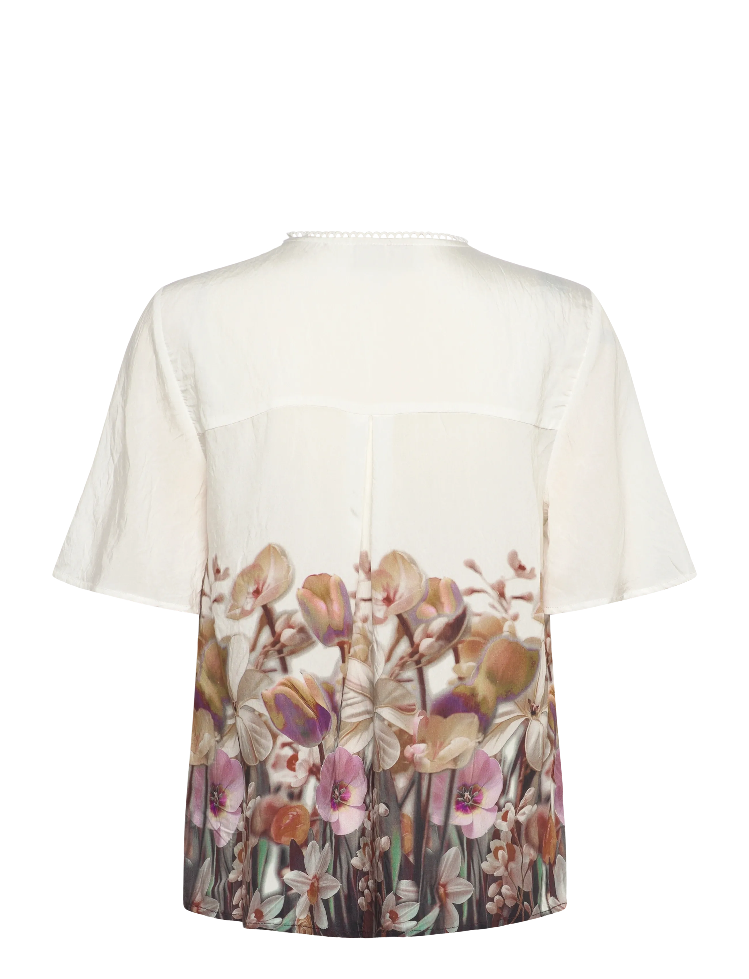 FREE/QUENT - FQMAISE-BLOUSE - lühikeste varrukatega pluusid - brilliant white w. silver mink - 1
