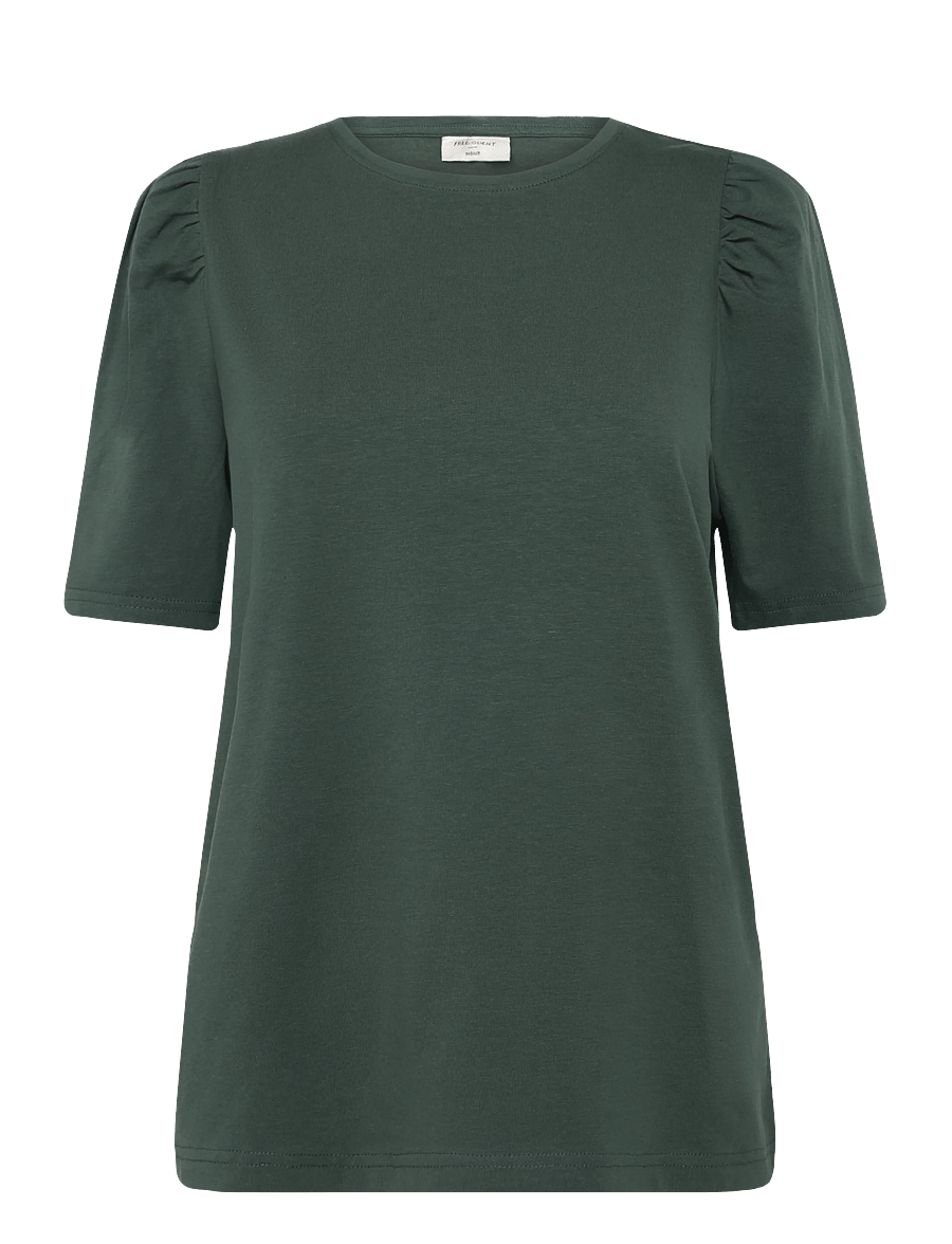 FREE/QUENT - FQFENJA-TEE-PUFF - t-shirts - deep forest - 1